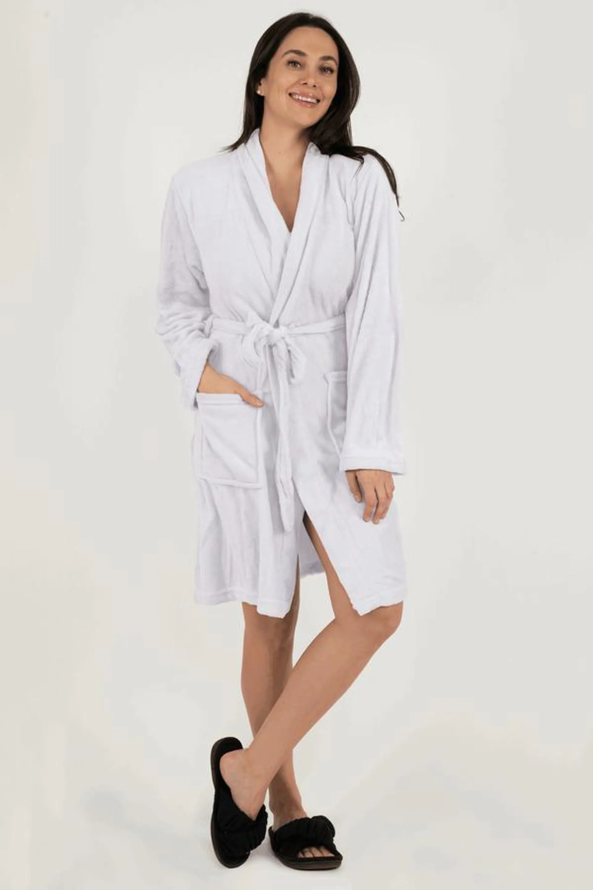 Deluxe microfiber bathrobe