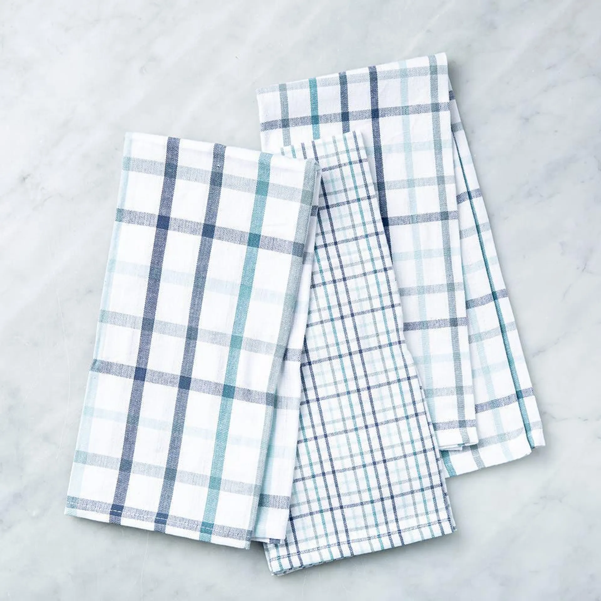 Harman Combo 'Catalina Check' Cotton Kitchen Towel - Set of 3 (Blue)