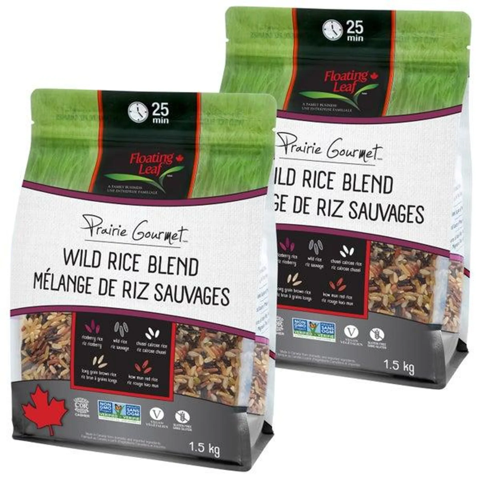 Floating Leaf Wild Rice Blend, 2 x 1.5 kg