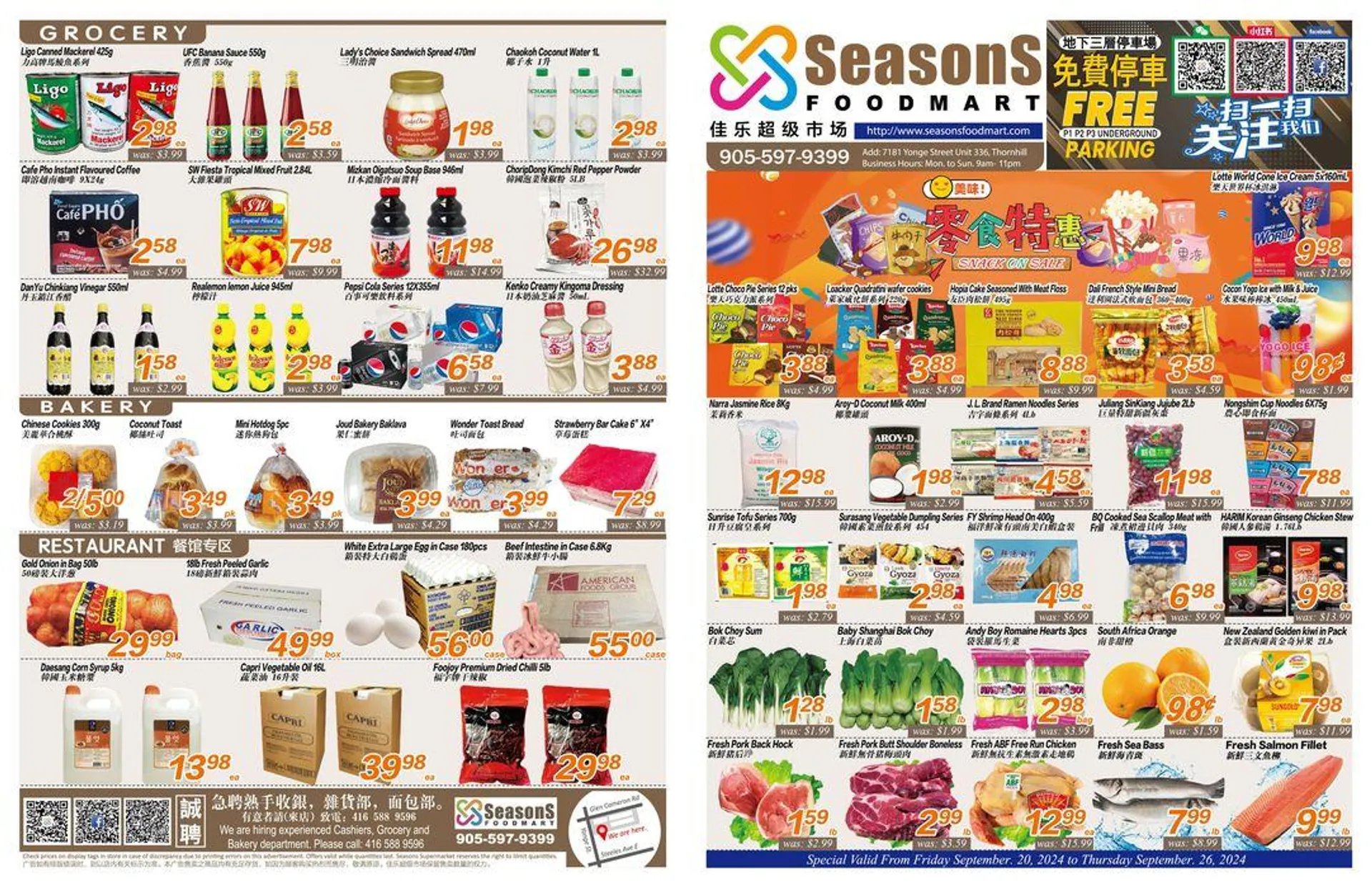 Seasons foodmart flyer - 1