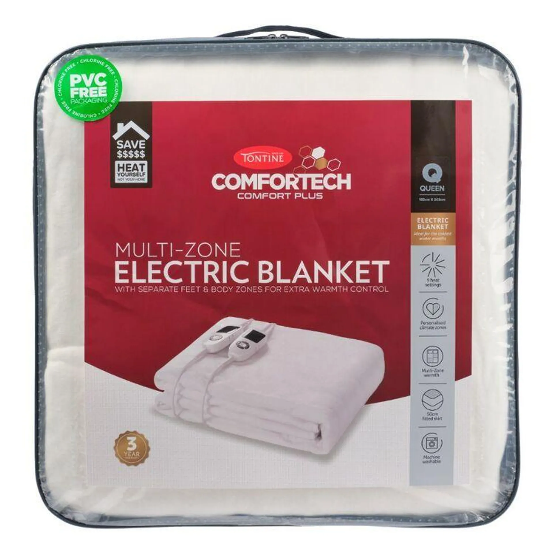 Tontine Multi-Zone Electric Blanket White