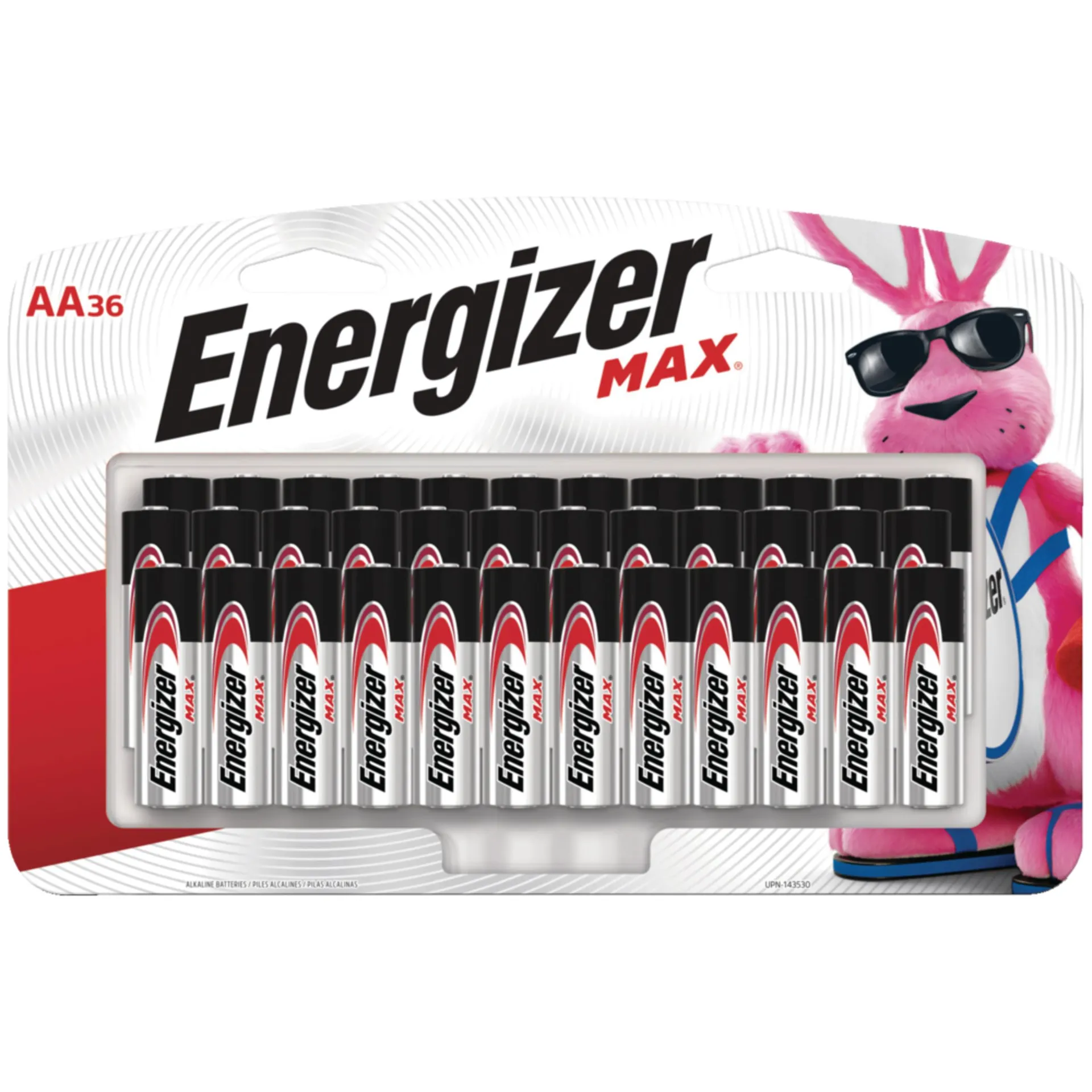 Energizer Max Alkaline AA Batteries, 36-pk