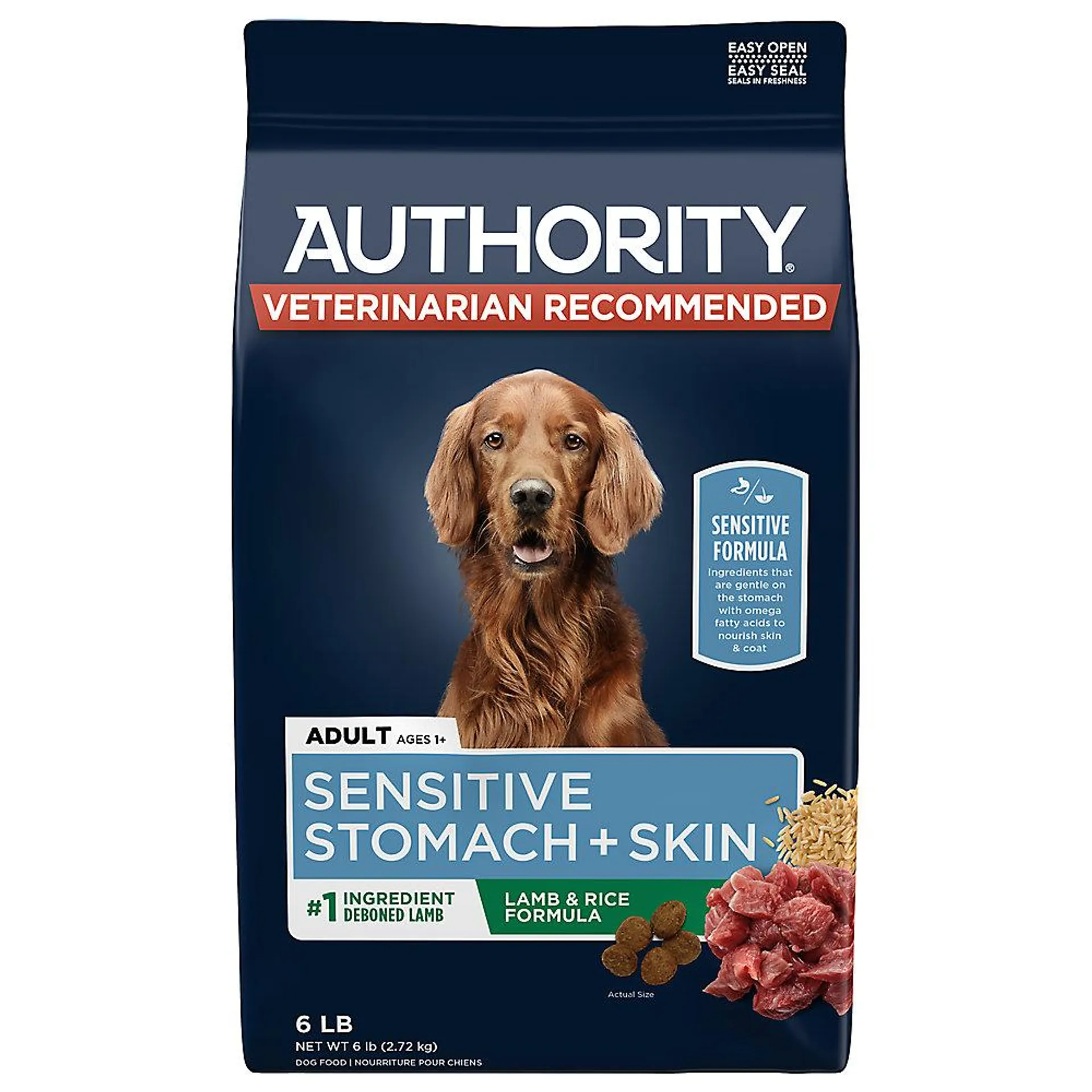 Authority® Sensitive Stomach & Skin Adult Dog Dry Food - Lamb & Rice