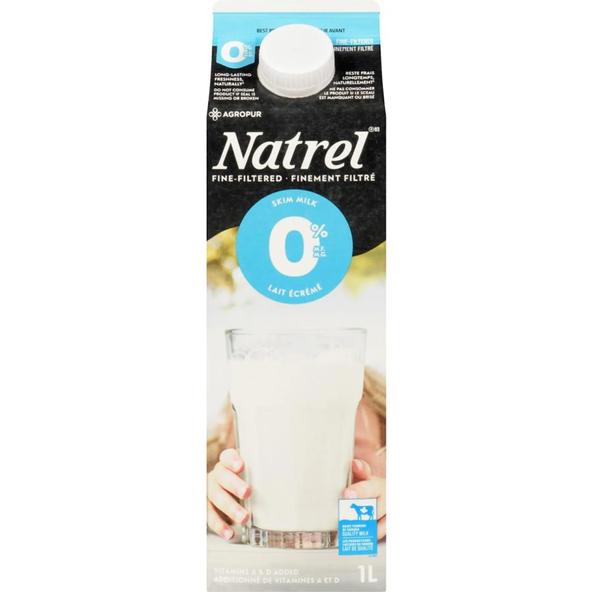 Lait Finement Filtré sans gras écrémé 0% (1L)