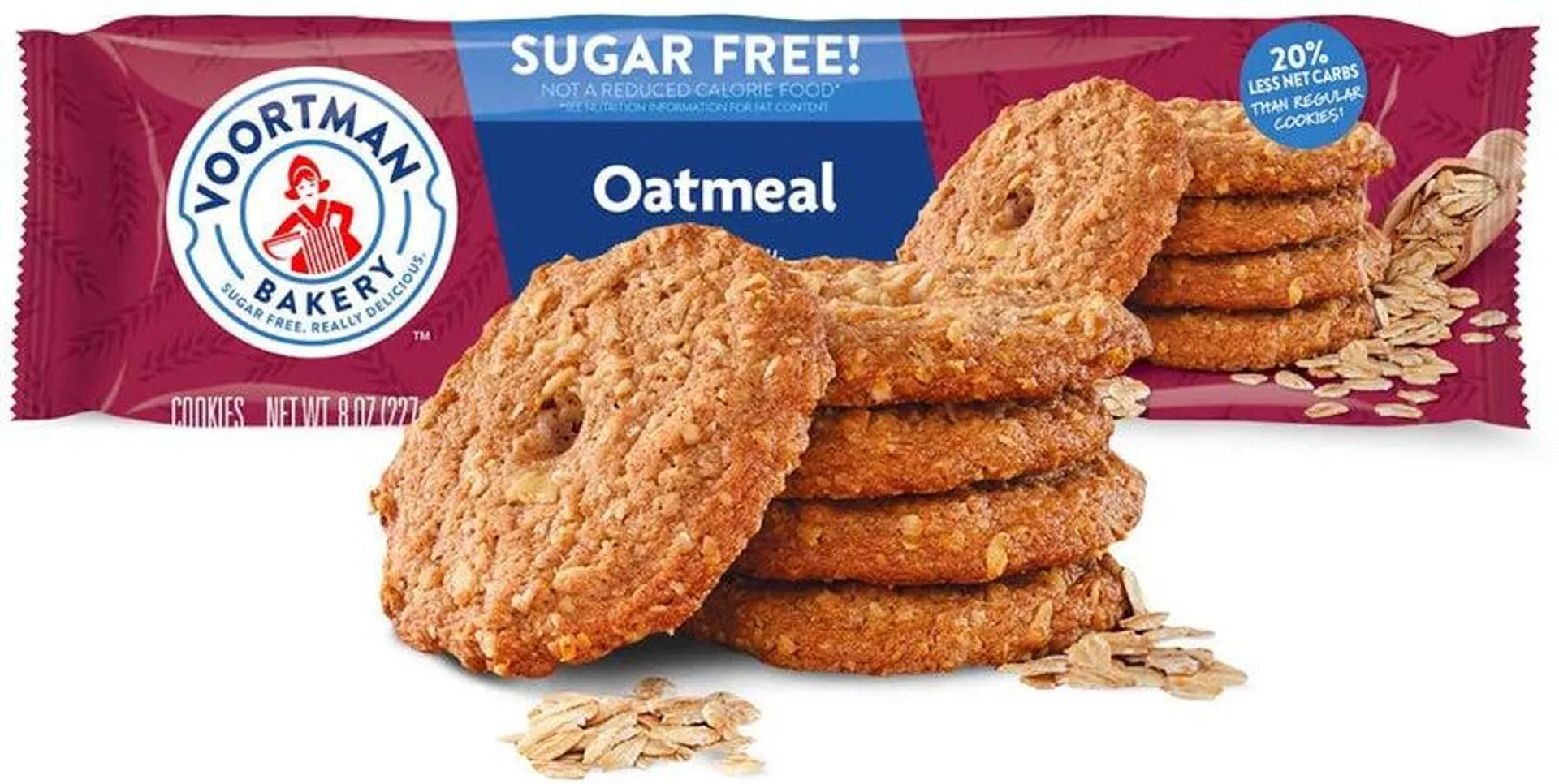 Voortman No Sugar Added Oatmeal Cookies 225g