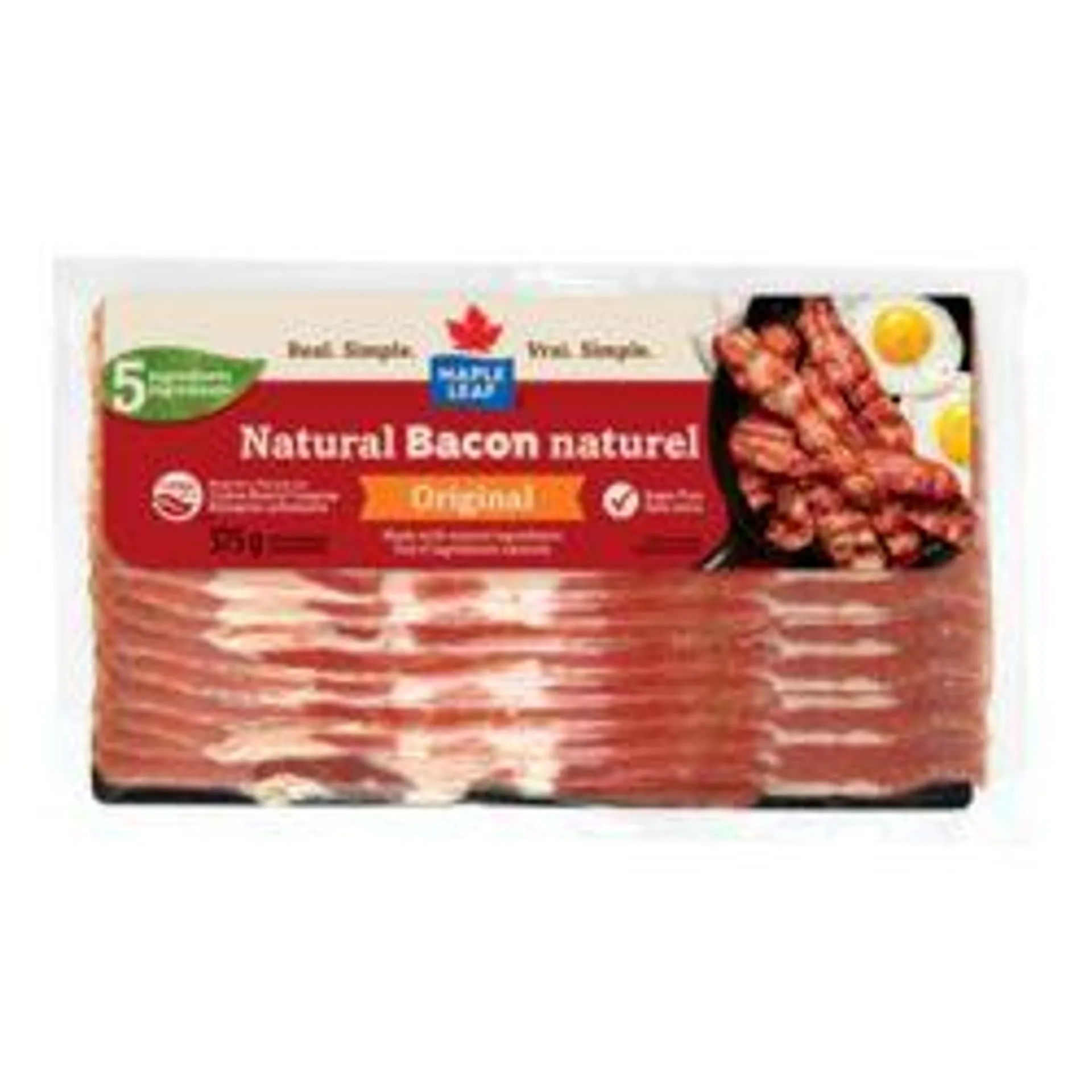 Maple Leaf Smoked Bacon 375 g