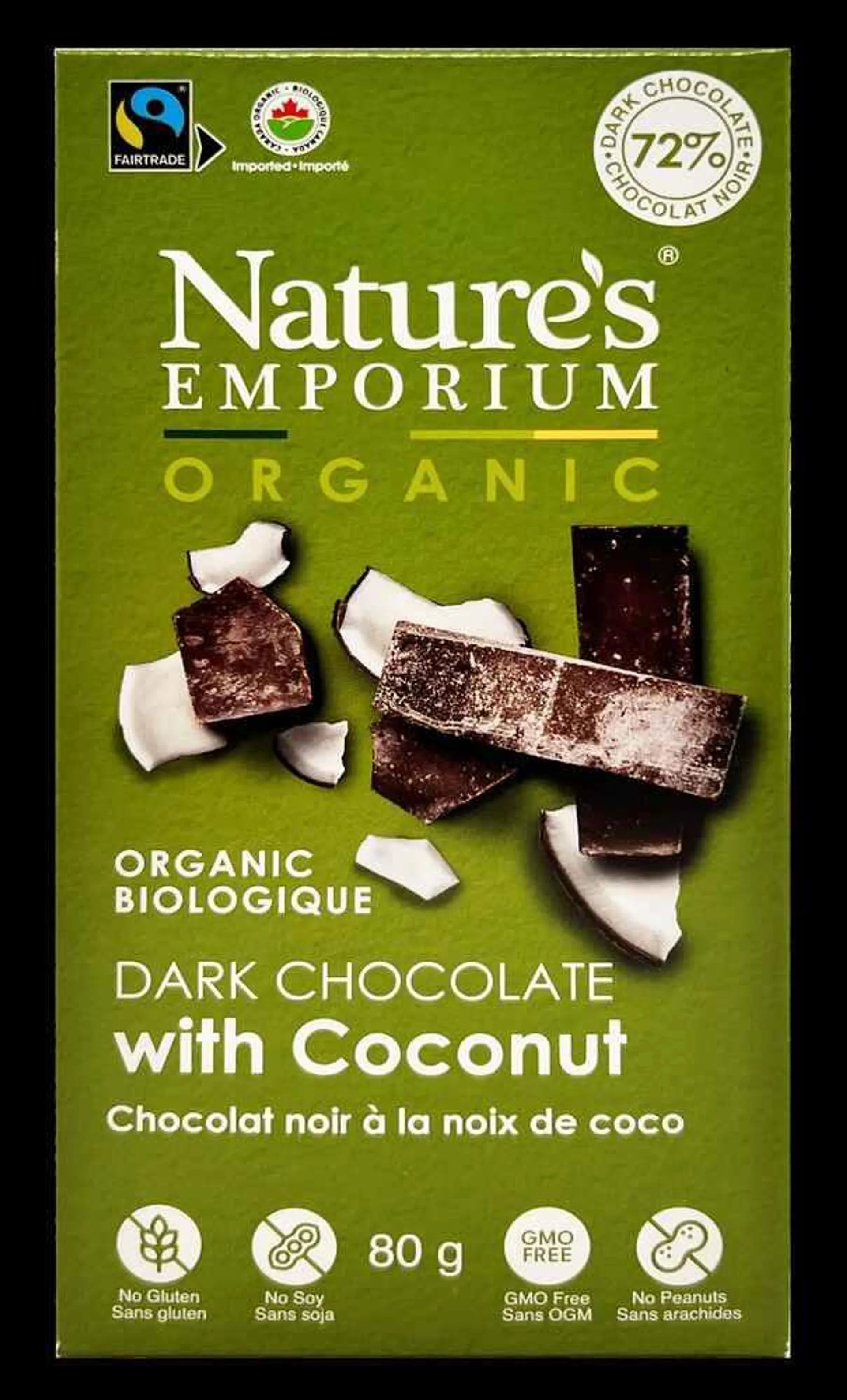 Nature's Emporium Organic Dark Chocolate with Coconut