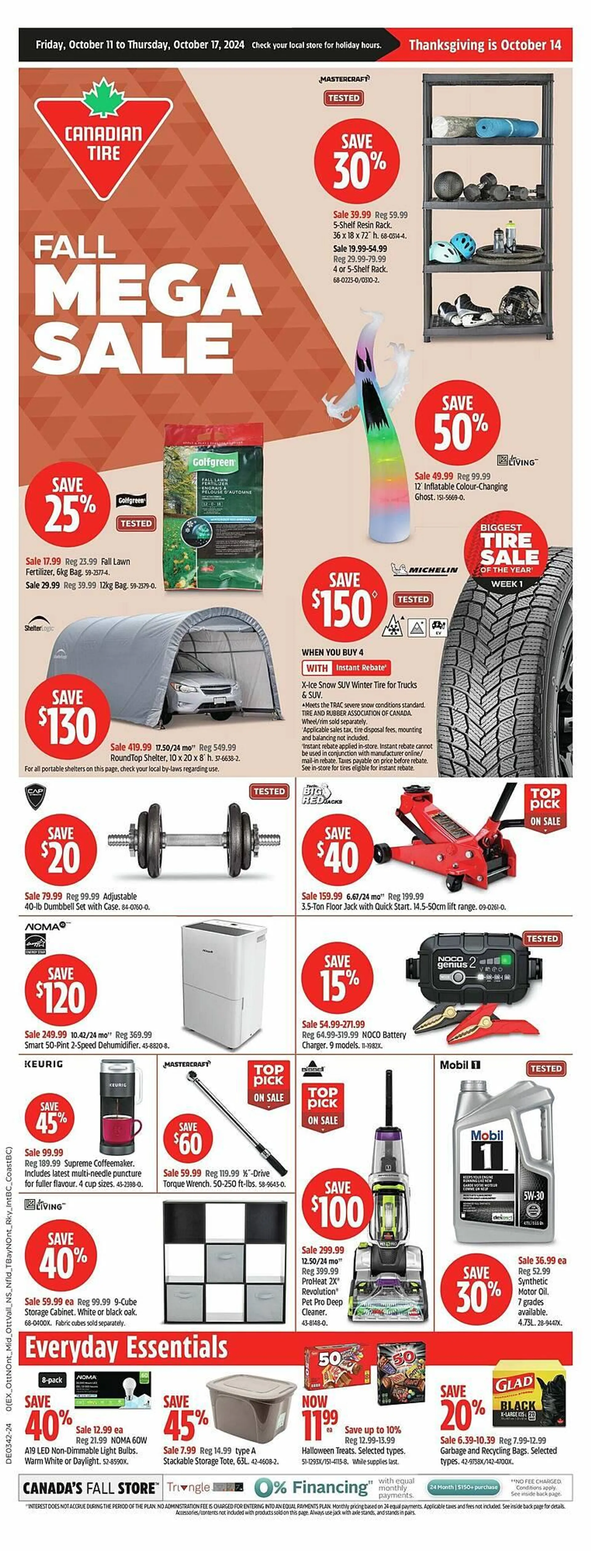 Canadian Tire flyer from October 10 to October 17 2024 - flyer page 1