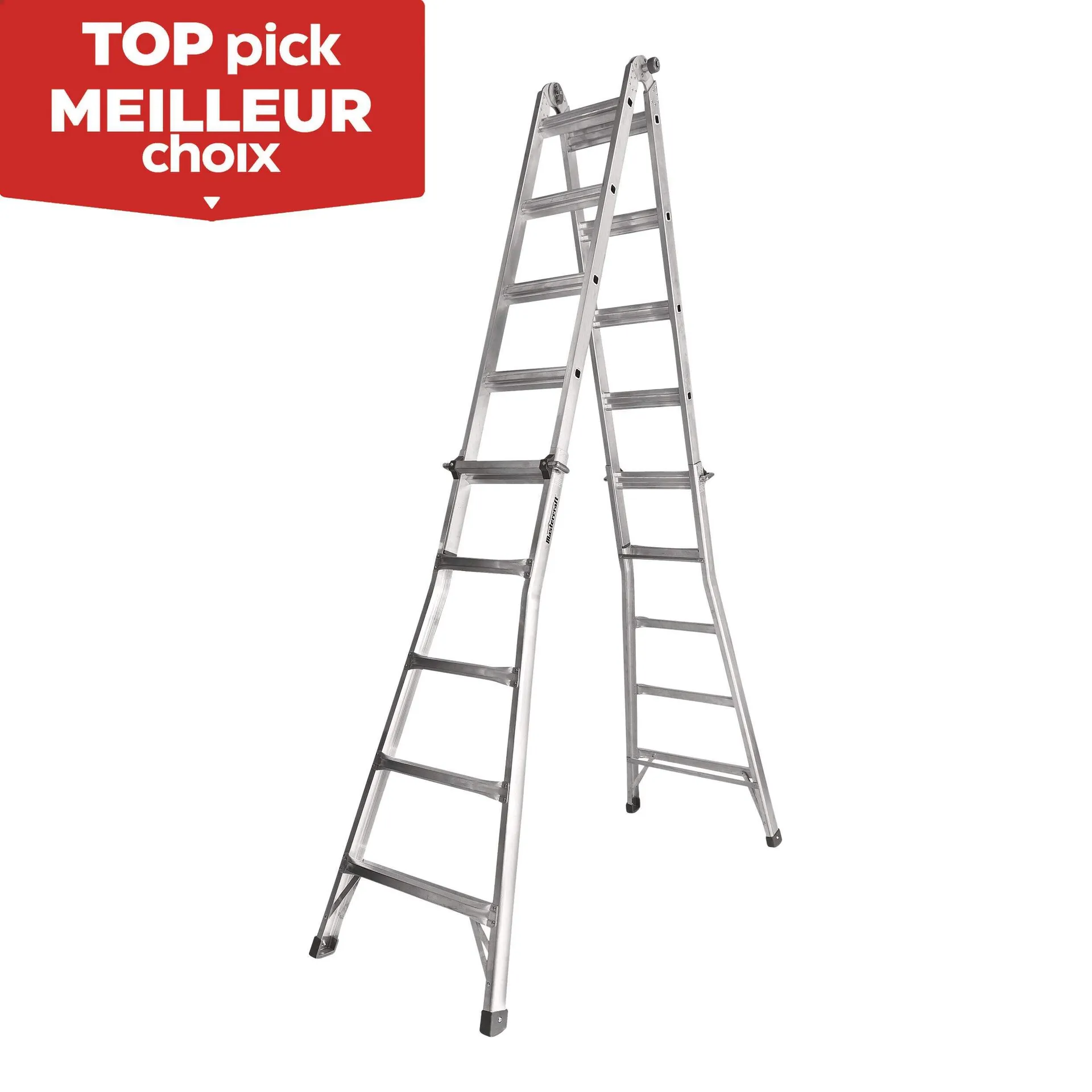 Mastercraft Grade 1A Aluminum Multi-Task Ladder, 21-ft, 300-lb