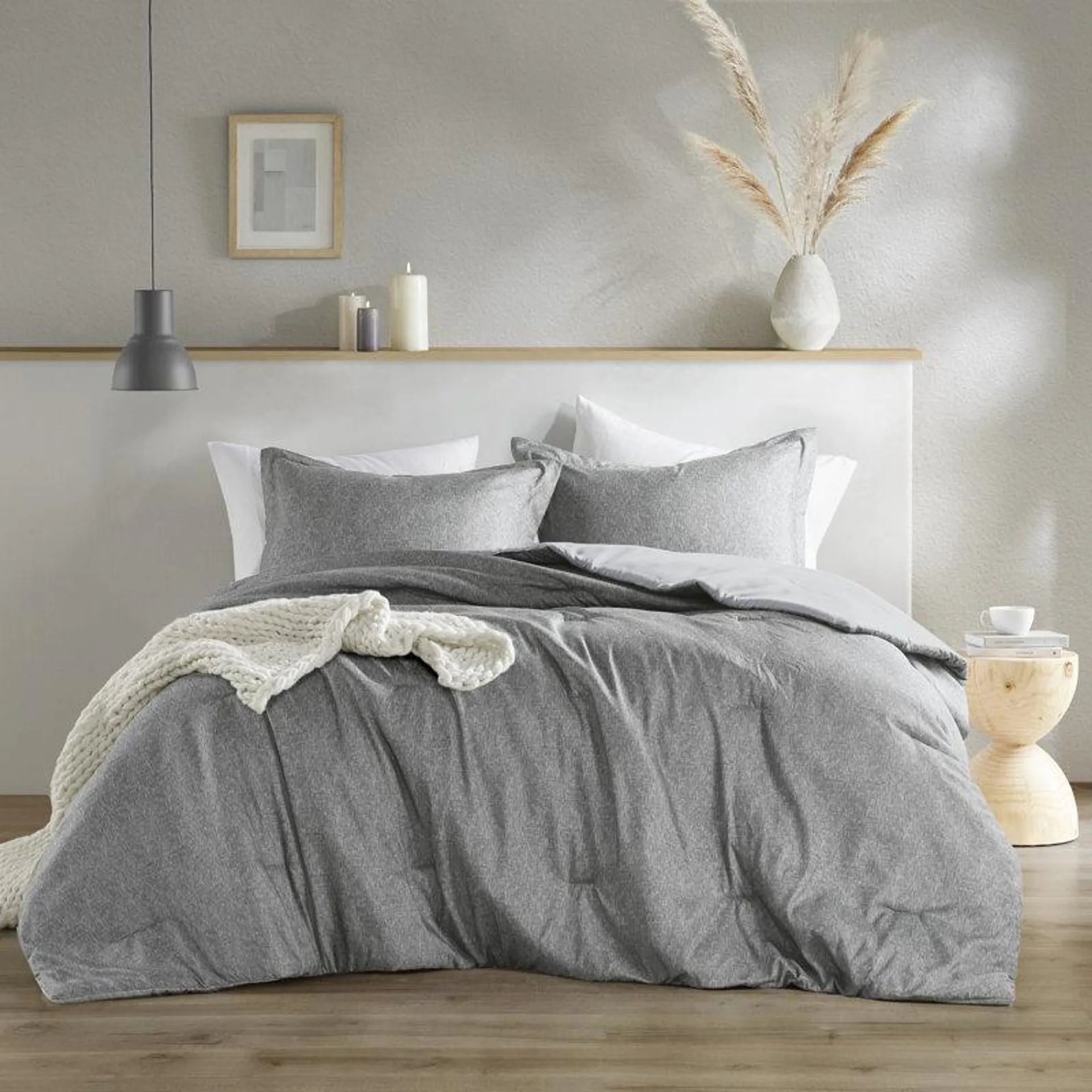 Rayne Chambray Print Lightweight Modern Comforter Set