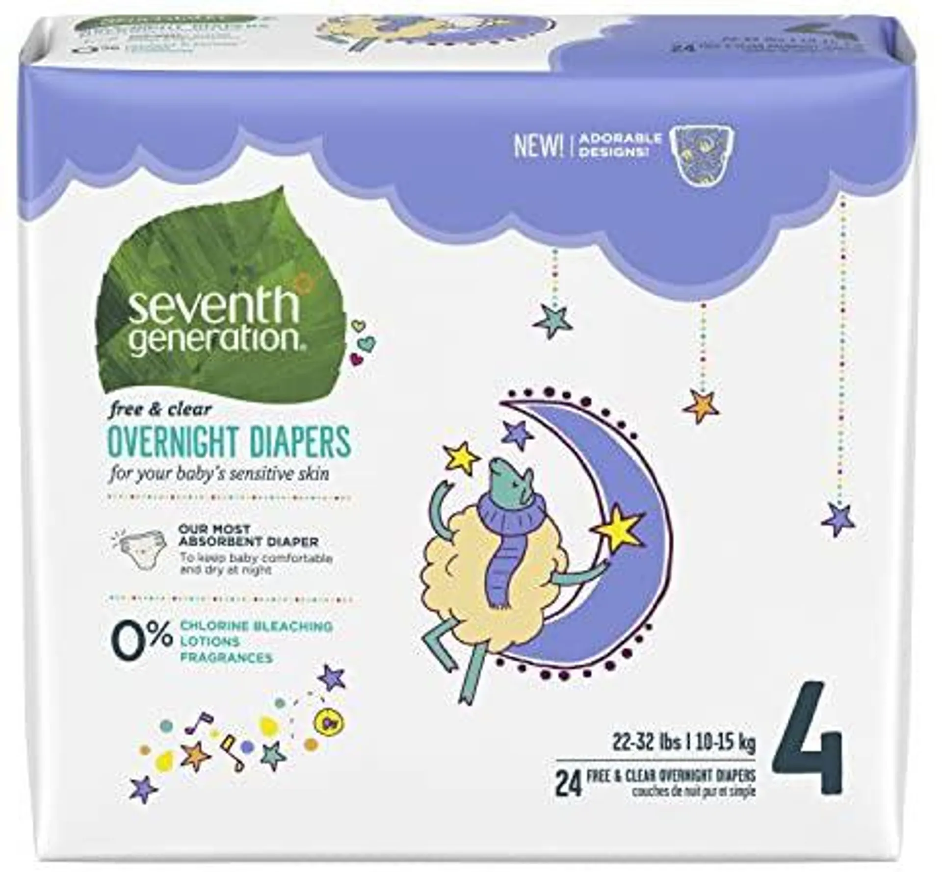 Size 4 (22-32Lbs) Overnight Diapers