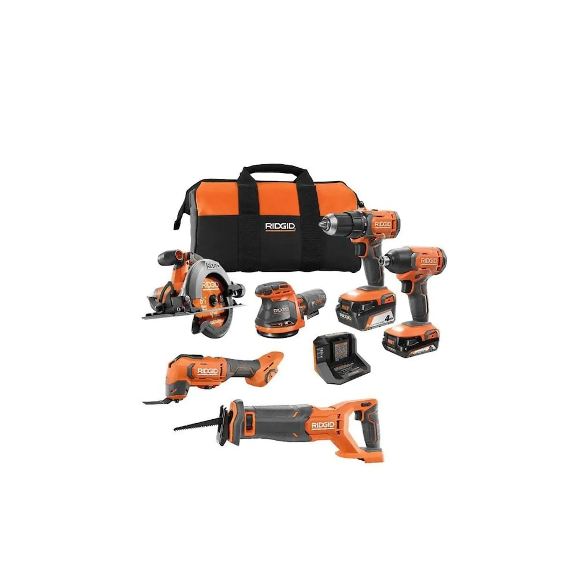 18V 6-Tool Kit with (1) 2.0 Ah, (1) 4.0 Ah Batteries & Charger