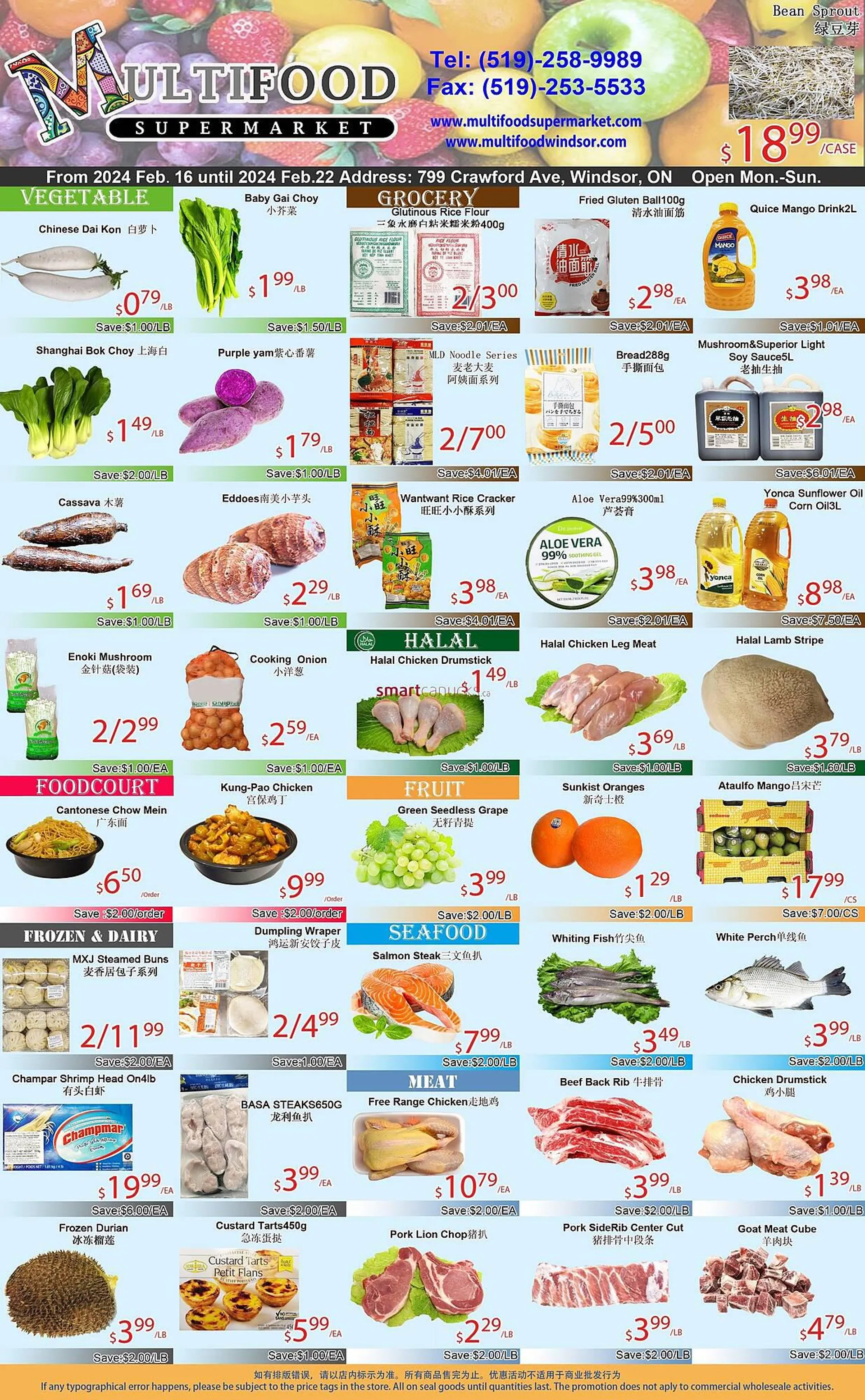 MultiFood Supermarket flyer from February 16 to February 22 2024 - flyer page 