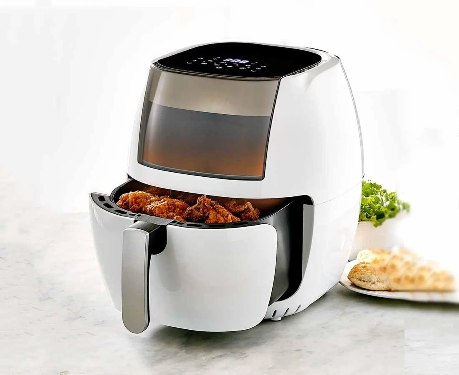 thinkkitchen Crispy Digital Air Fryer, 8L , White