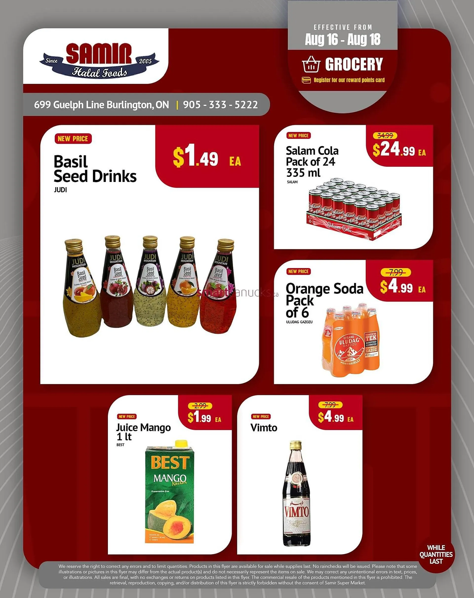 Samir Supermarket flyer from August 16 to August 22 2024 - flyer page 1