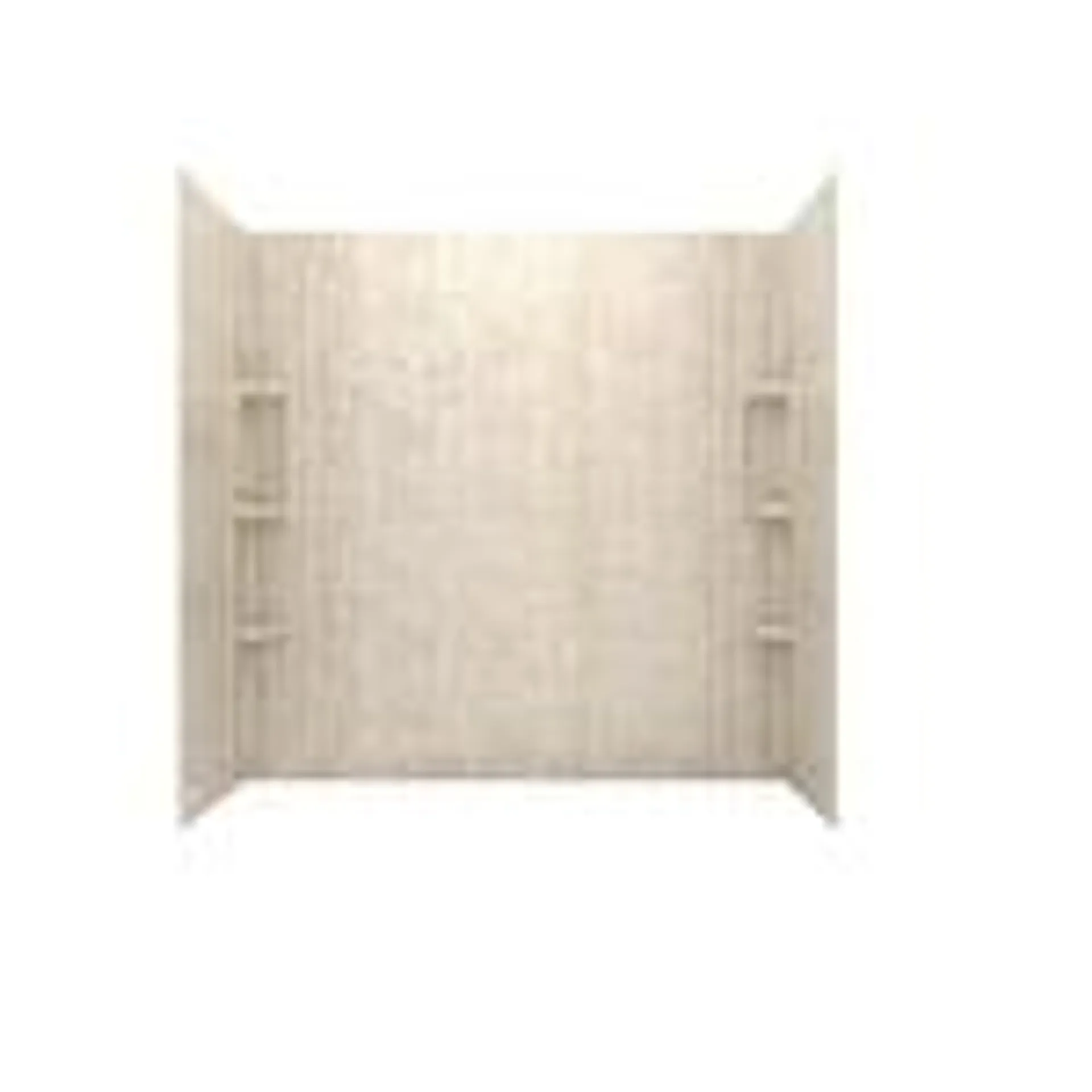 Ovation 32 in. x 60 in. x 59 in. 5-Piece Glue-Up Alcove Bath Wall Set in Sand Travertine