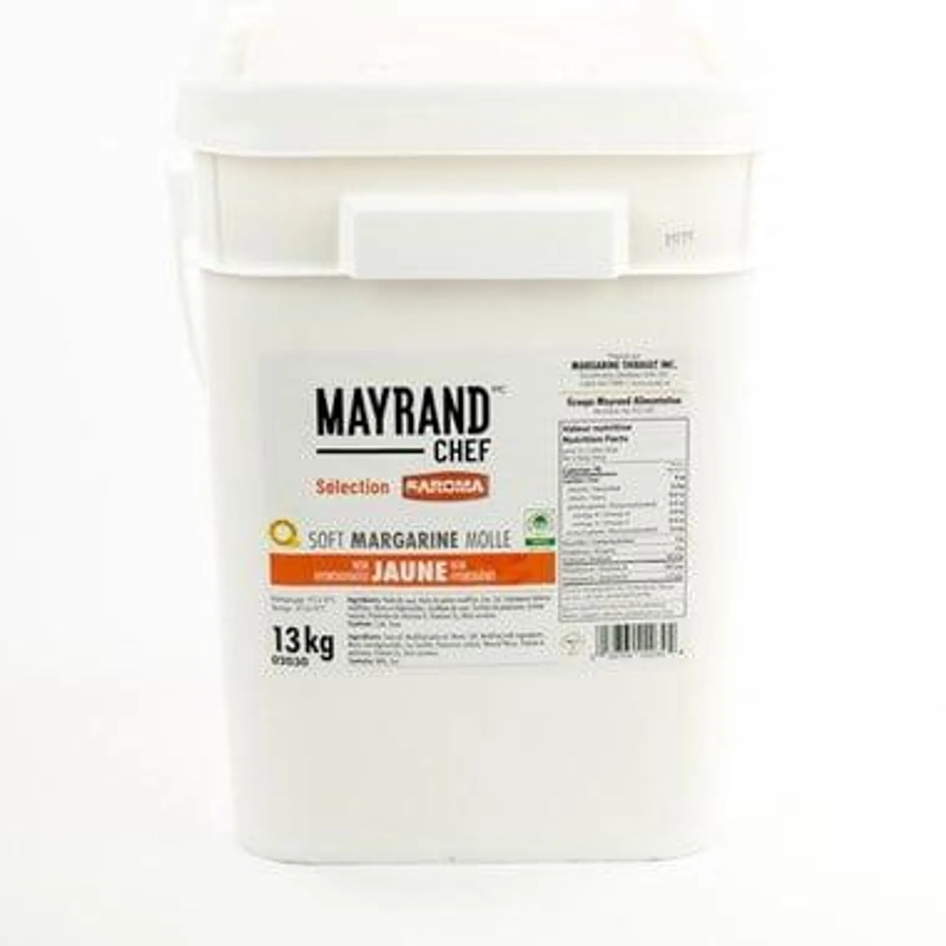 Margarine soya non hydrogénée 13 kg