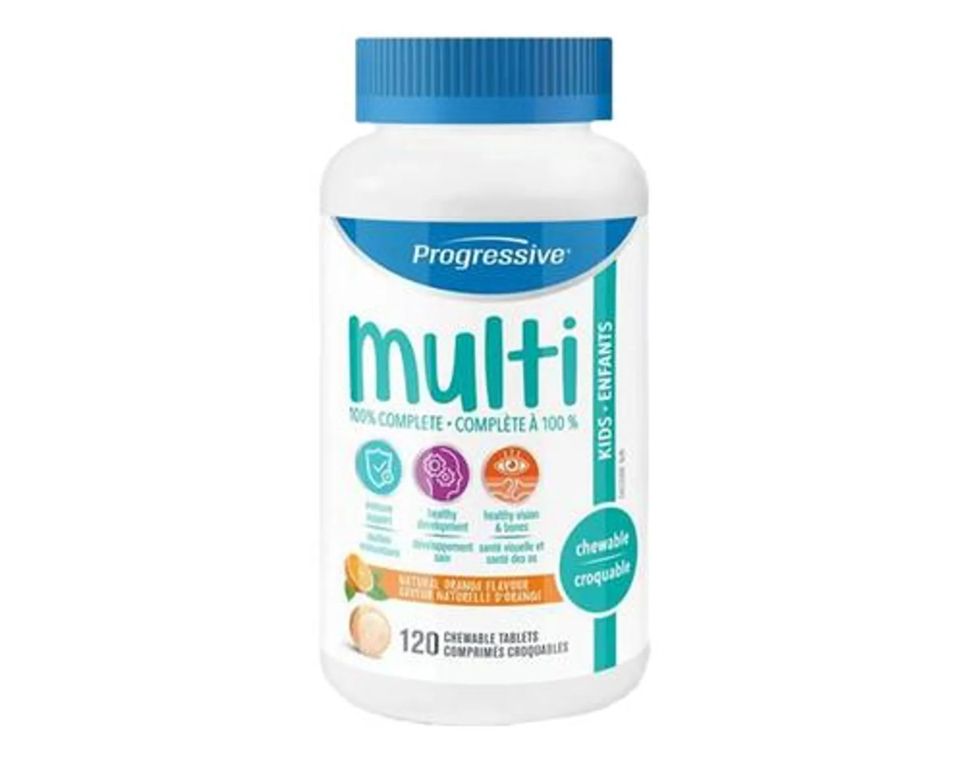 Progressive Multi For Kids Natural Orange 120 Chewable Tablets