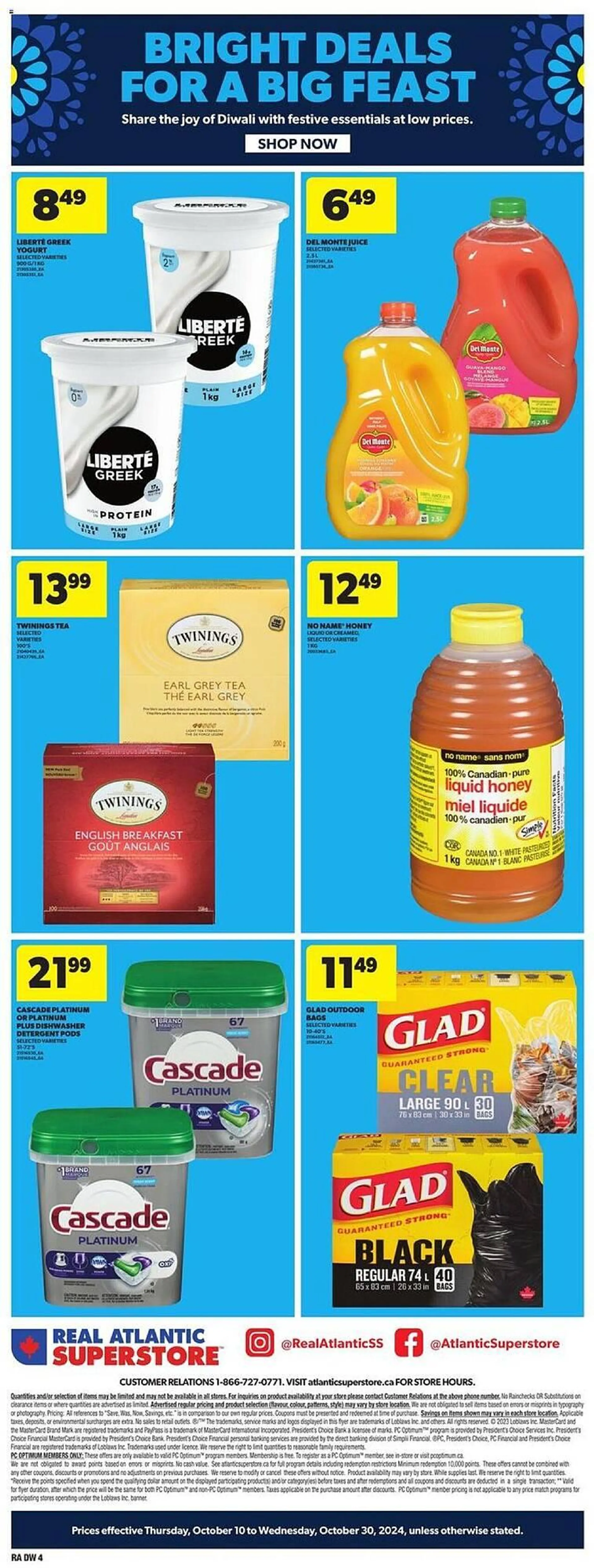 Atlantic Superstore flyer from October 10 to October 30 2024 - flyer page 4