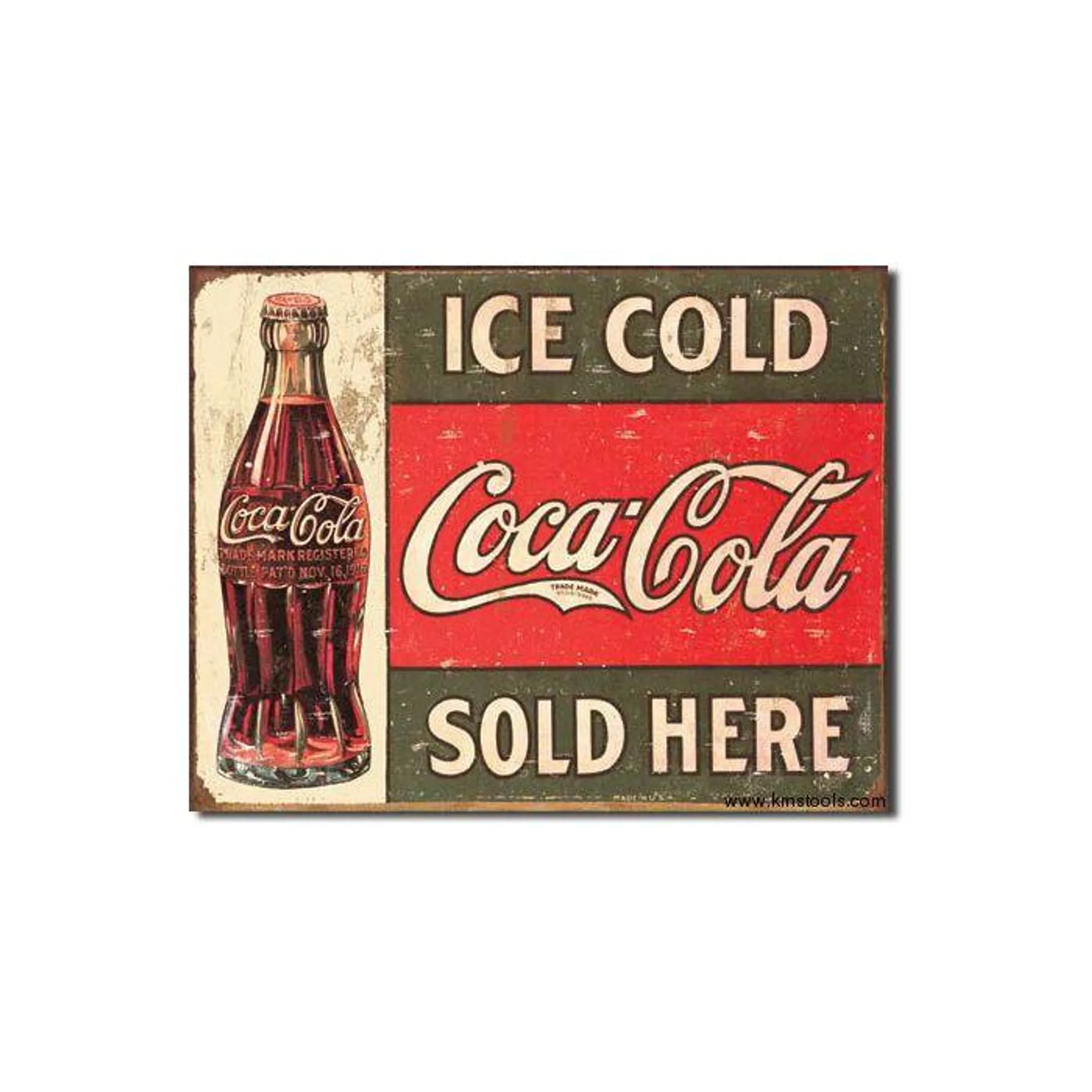 1916 Ice Cold Coke Tin Sign