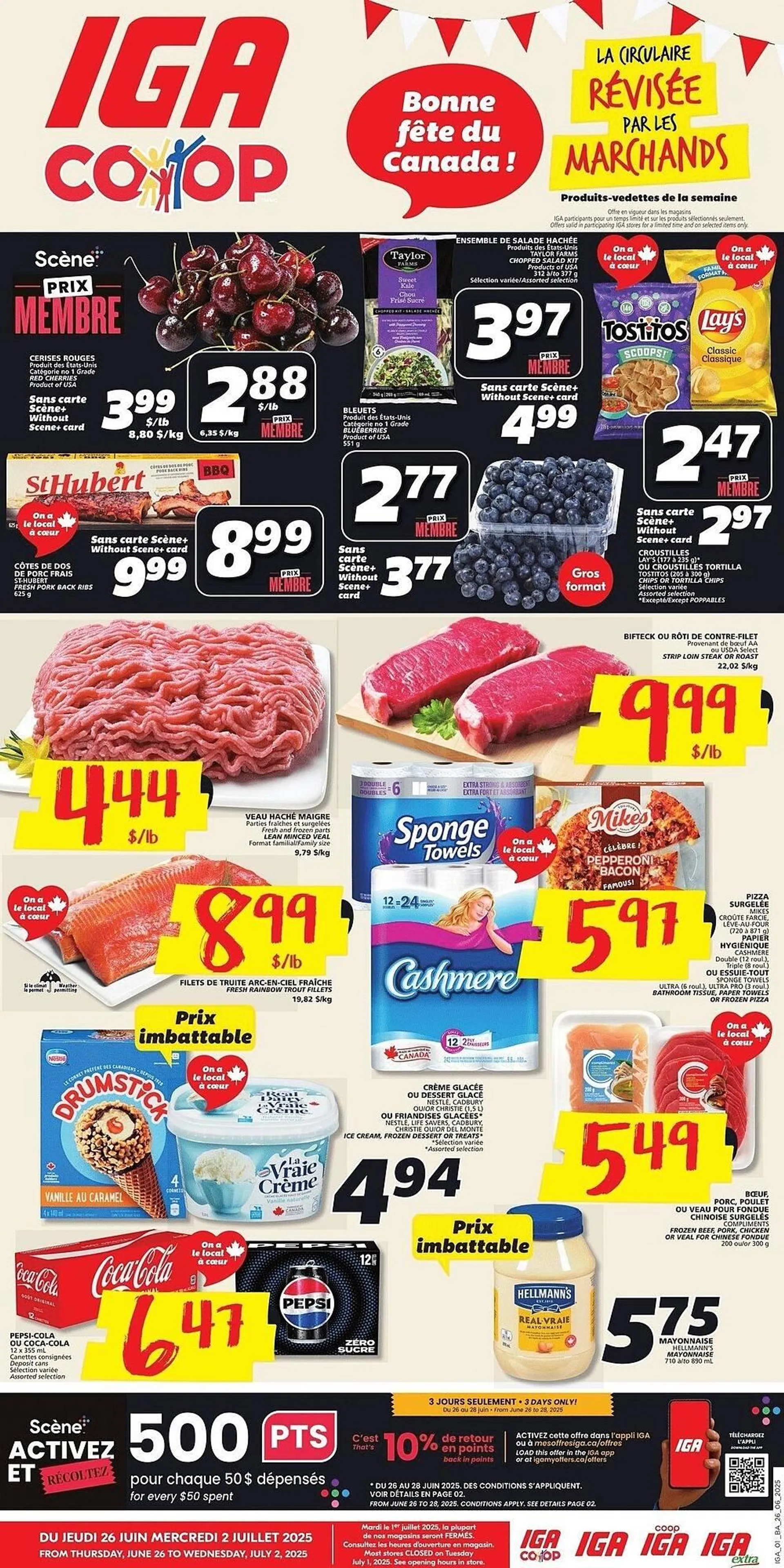 IGA flyer from June 25 to July 2 2025 - flyer page 1