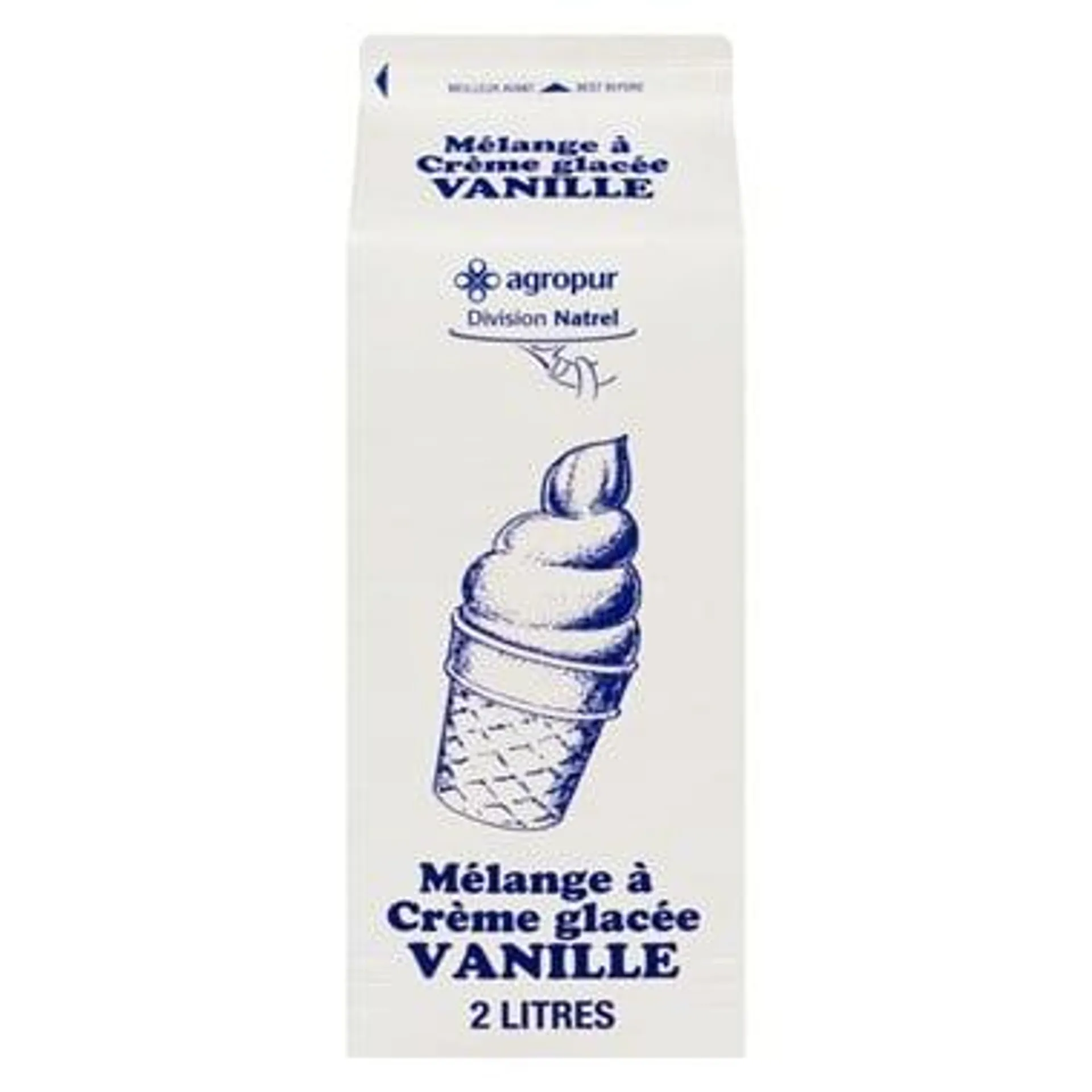 Mélange à crème glacée à la vanille 2 L