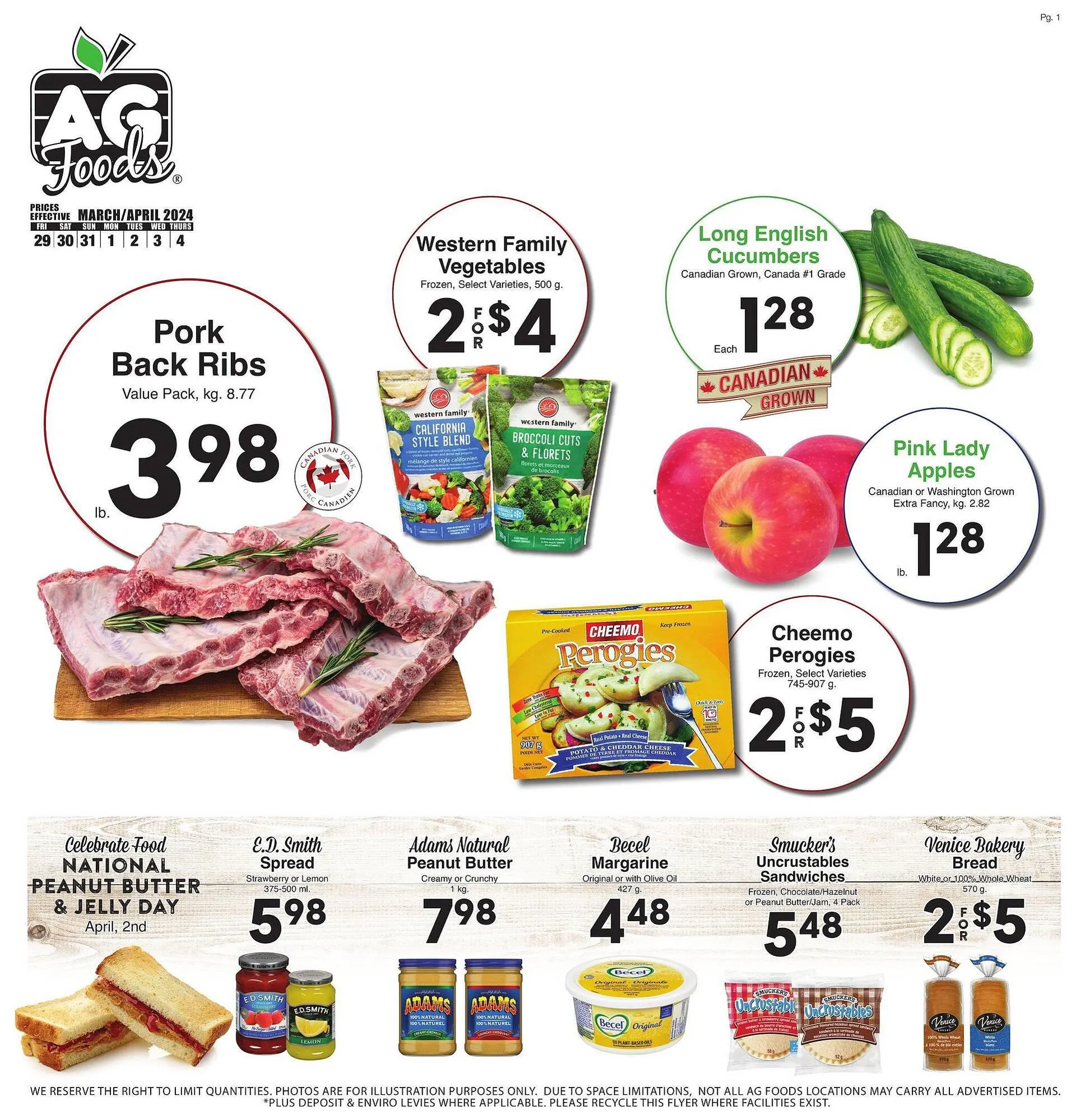 AG Foods flyer from March 29 to April 4 2024 - flyer page 