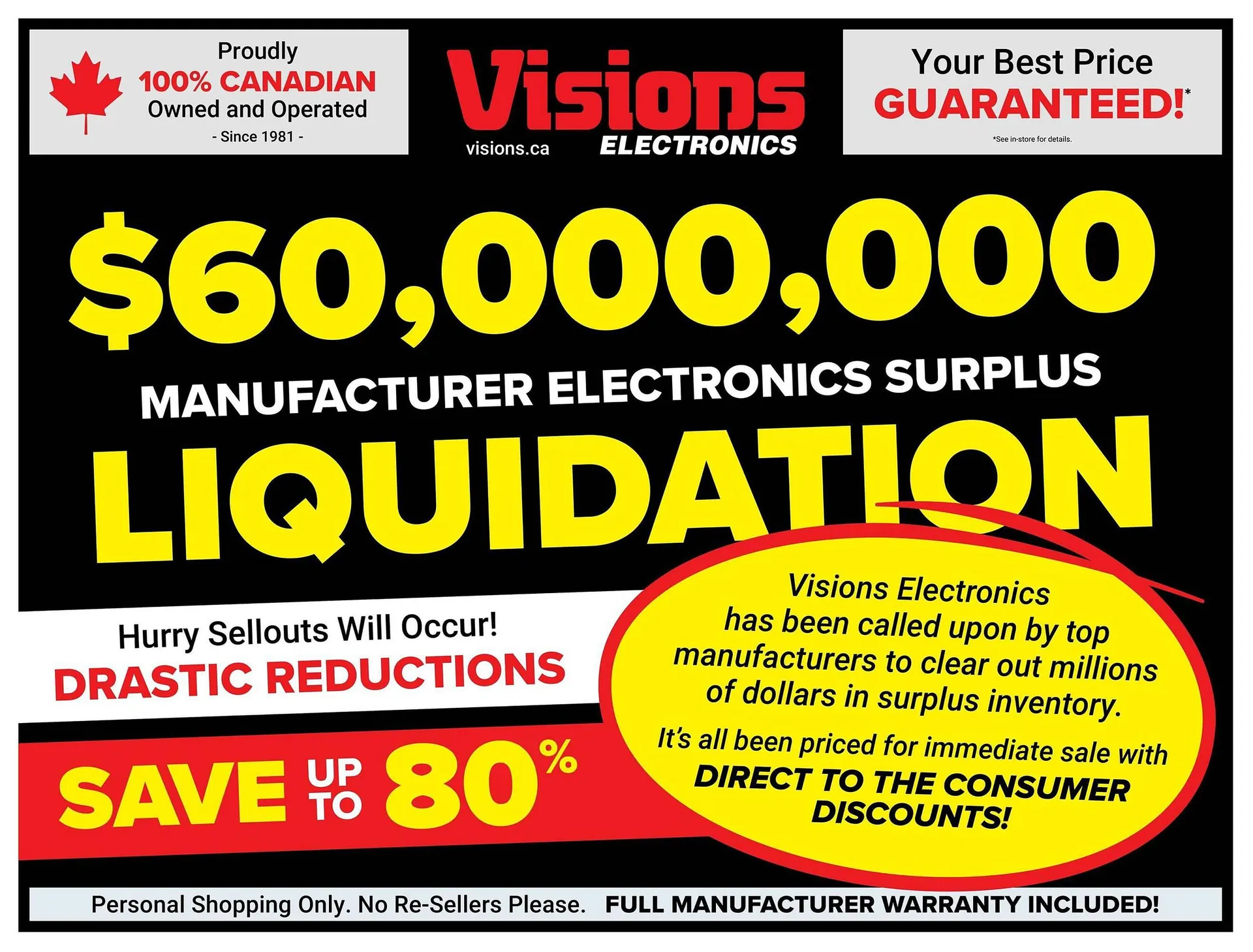 Visions Electronics flyer from May 23 to May 29 2025 - flyer page 1