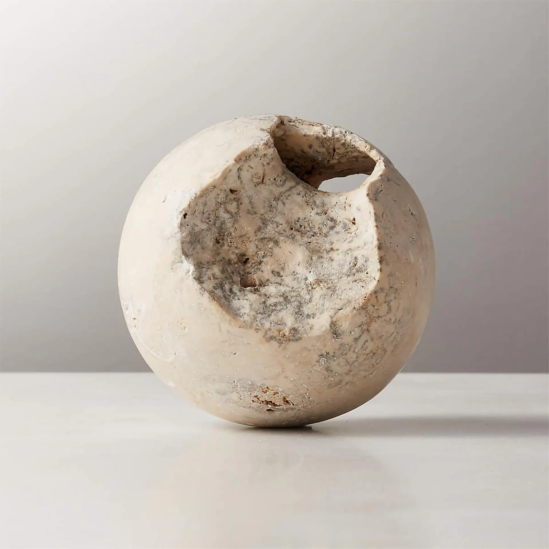 Limestone Sphere Bowl Filler