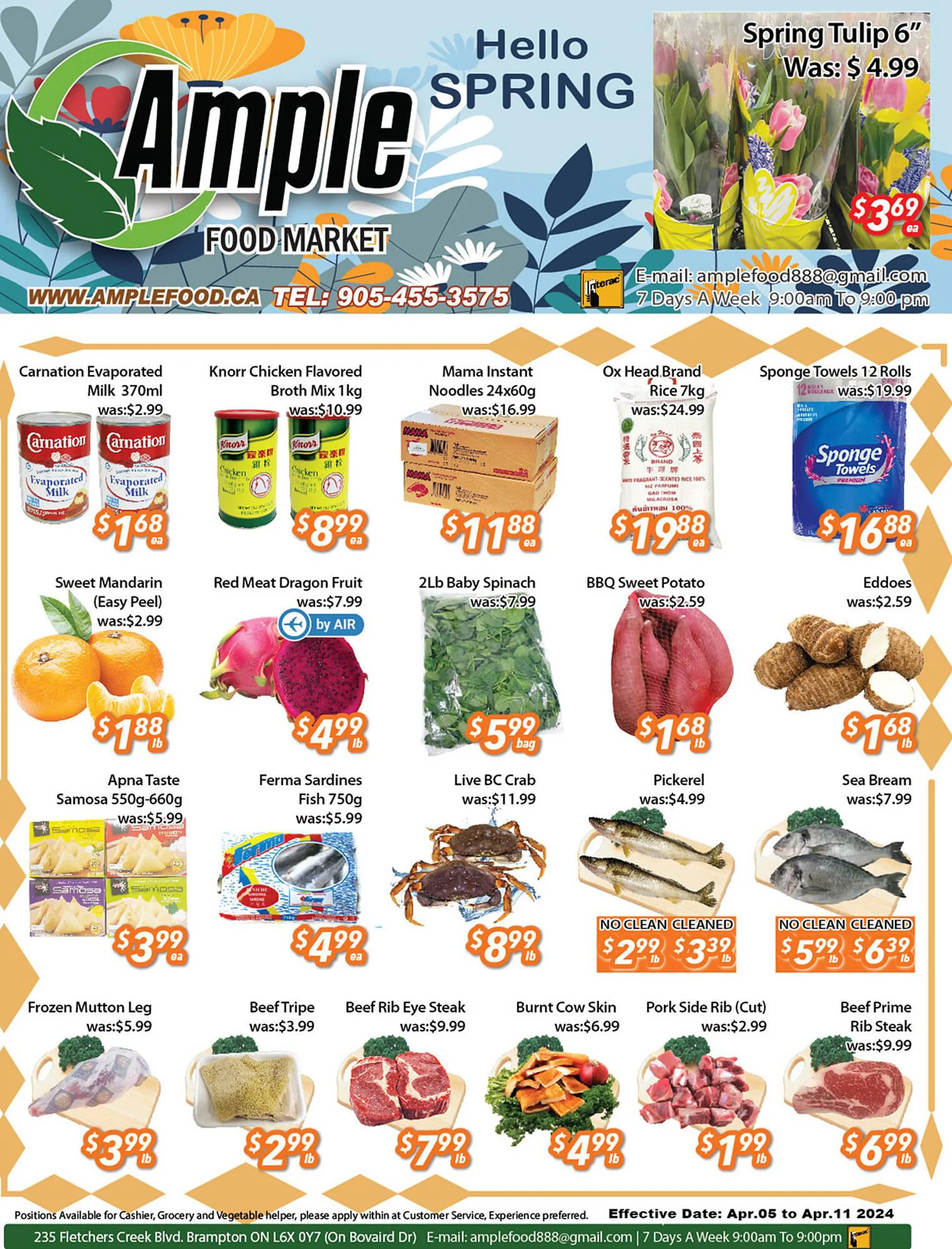 Ample Food Market flyer from April 5 to April 11 2024 - flyer page 1