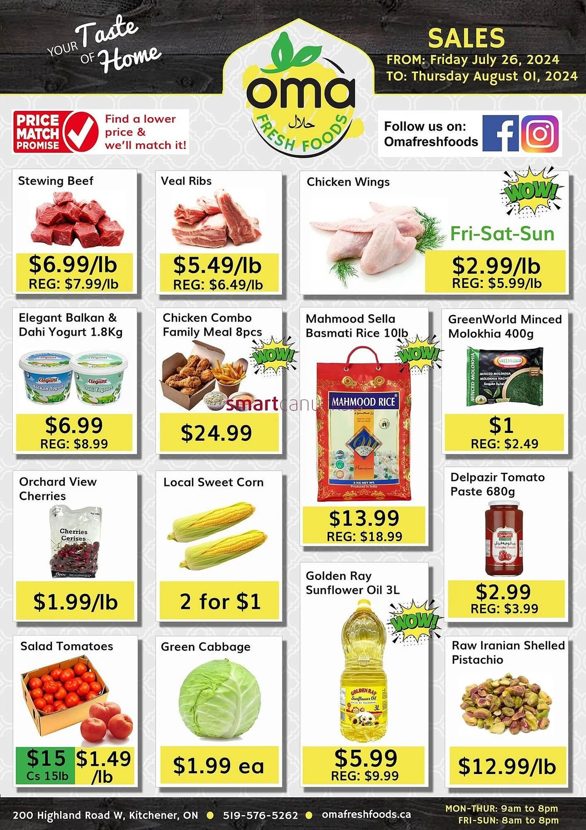 Oma Fresh Foods flyer from July 26 to August 1 2024 - flyer page 1