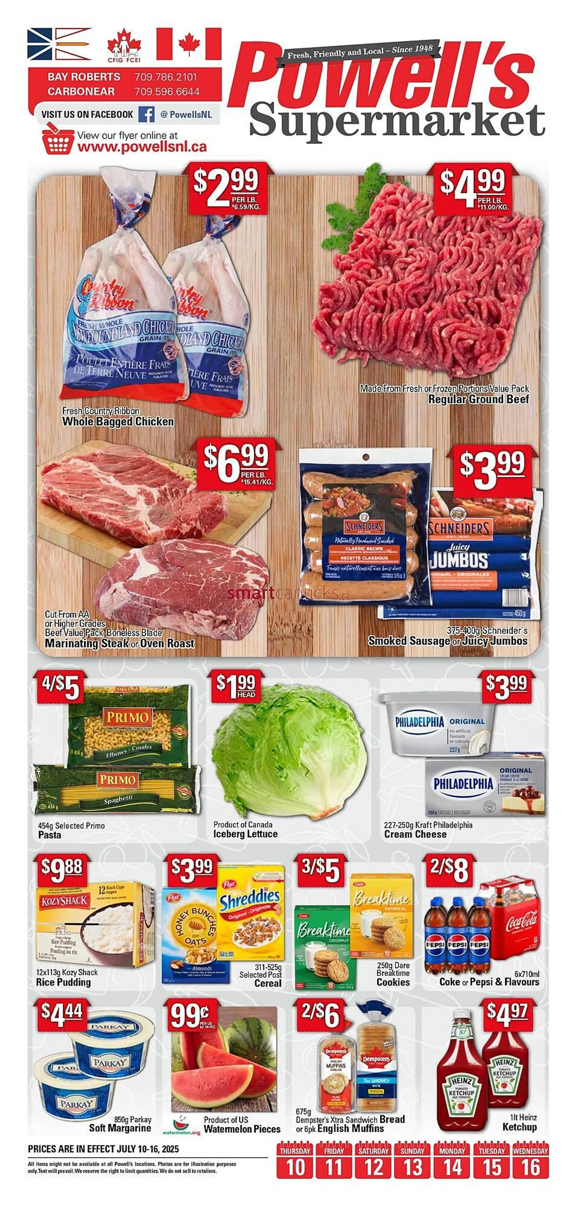 Powell's Supermarket flyer from July 10 to July 16 2025 - flyer page 1