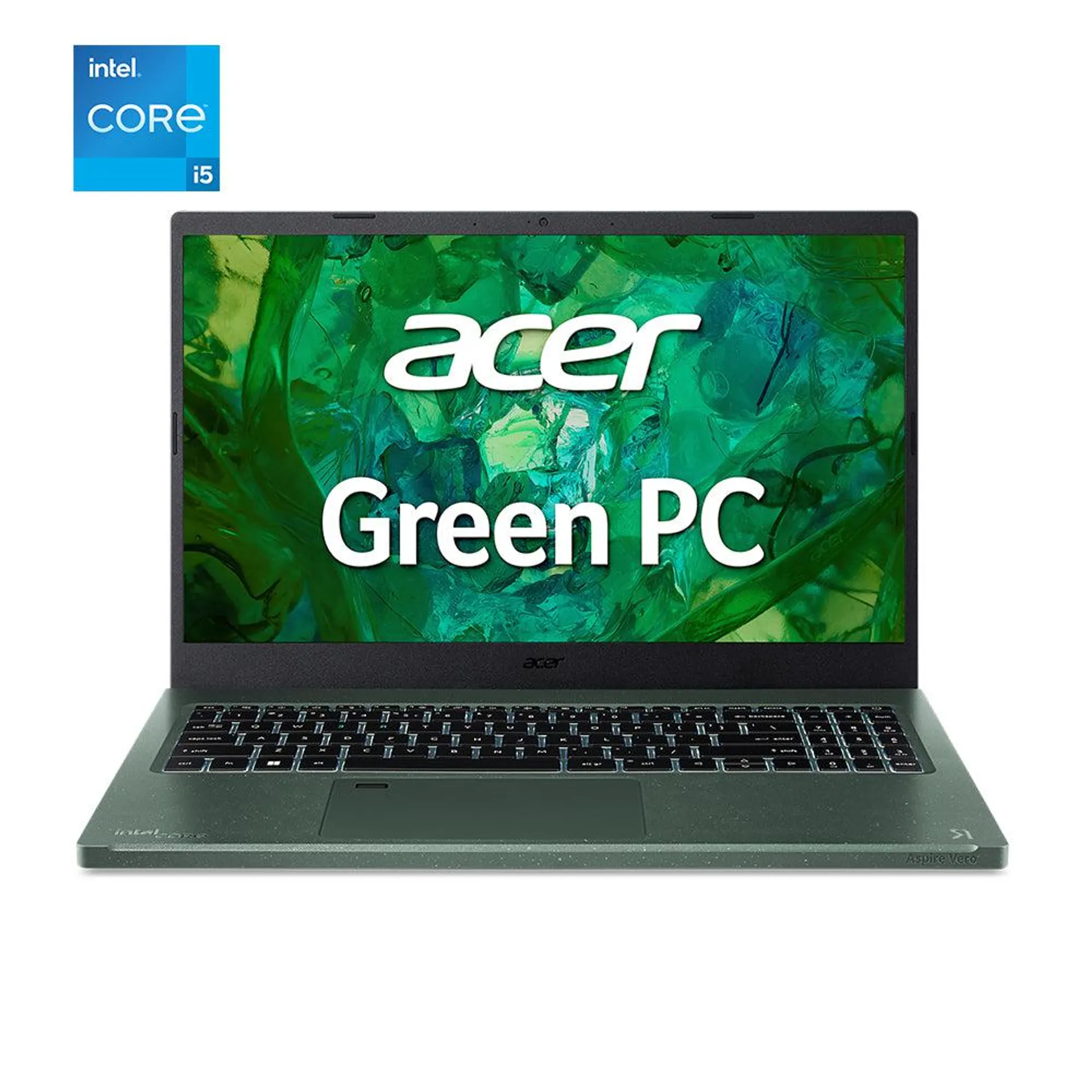 Acer Aspire Vero - 15.6" FHD IPS Laptop - Intel Core i5-1335U - 1 TB SSD - 16 GB RAM - Windows 11 - Green - AV15-53P-5222