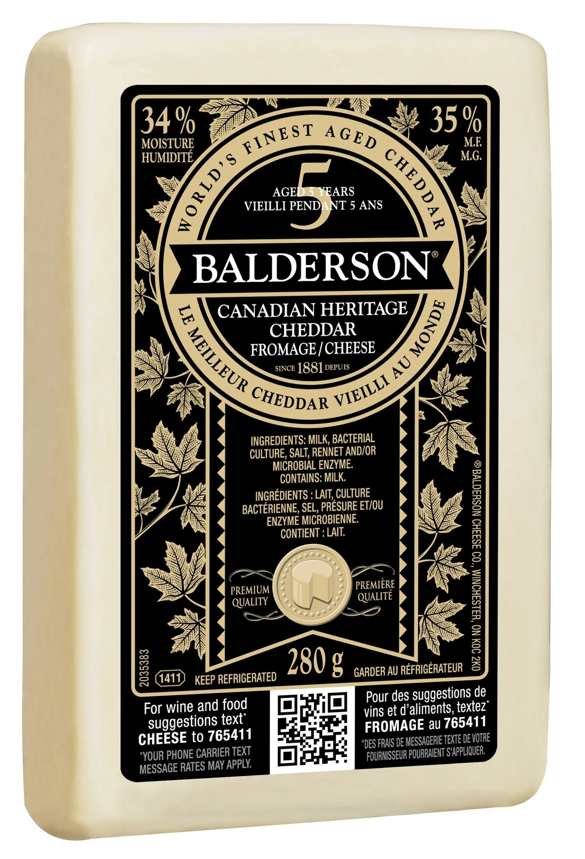 Balderson Cheddar - 5 Year Old - 280 g