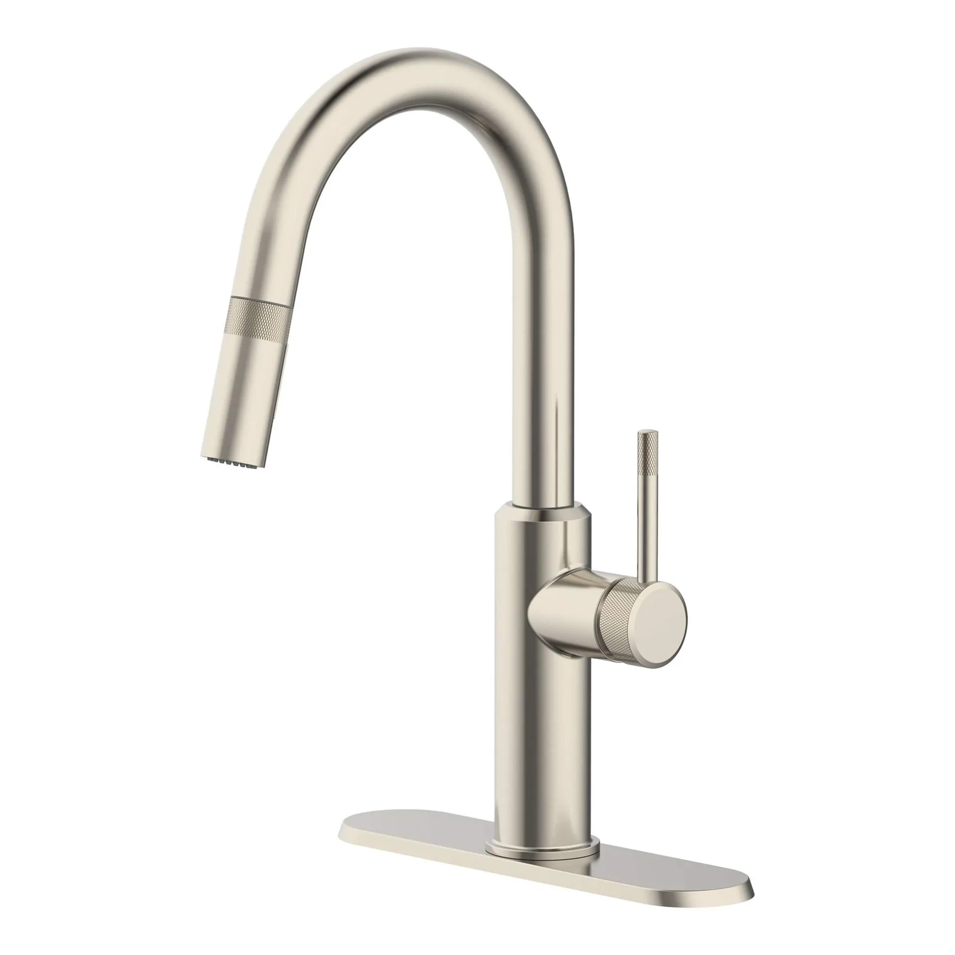 Danze Colby 1-Handle Pull-Down Kitchen Faucet with Knurled Accents, Stainless Steel