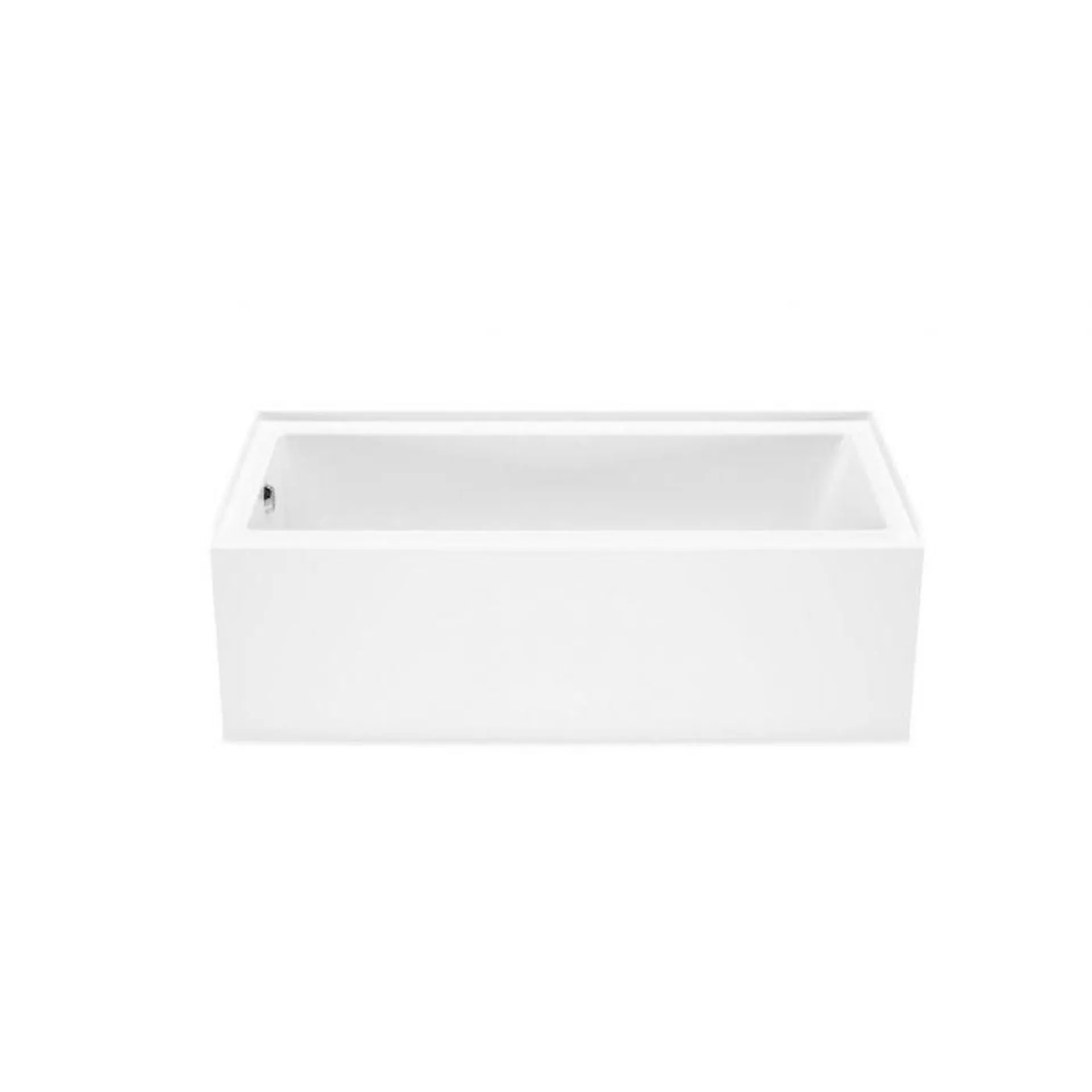 Bosca Acrylic Alcove Bathtub, LH Drain, White, 60x30, 106394-L-000-001