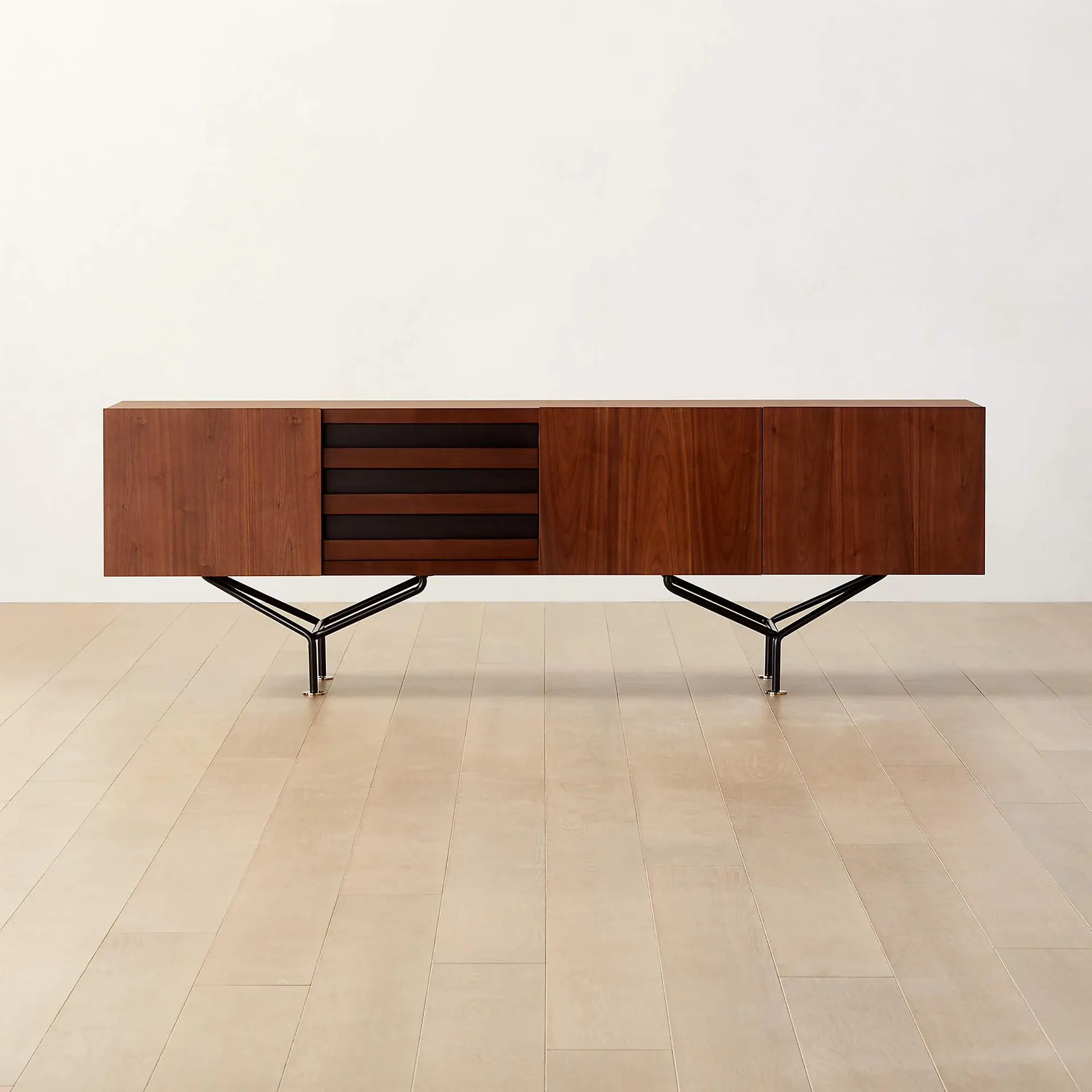 Paraggi 86" Walnut Wood Credenza by Gianfranco Frattini