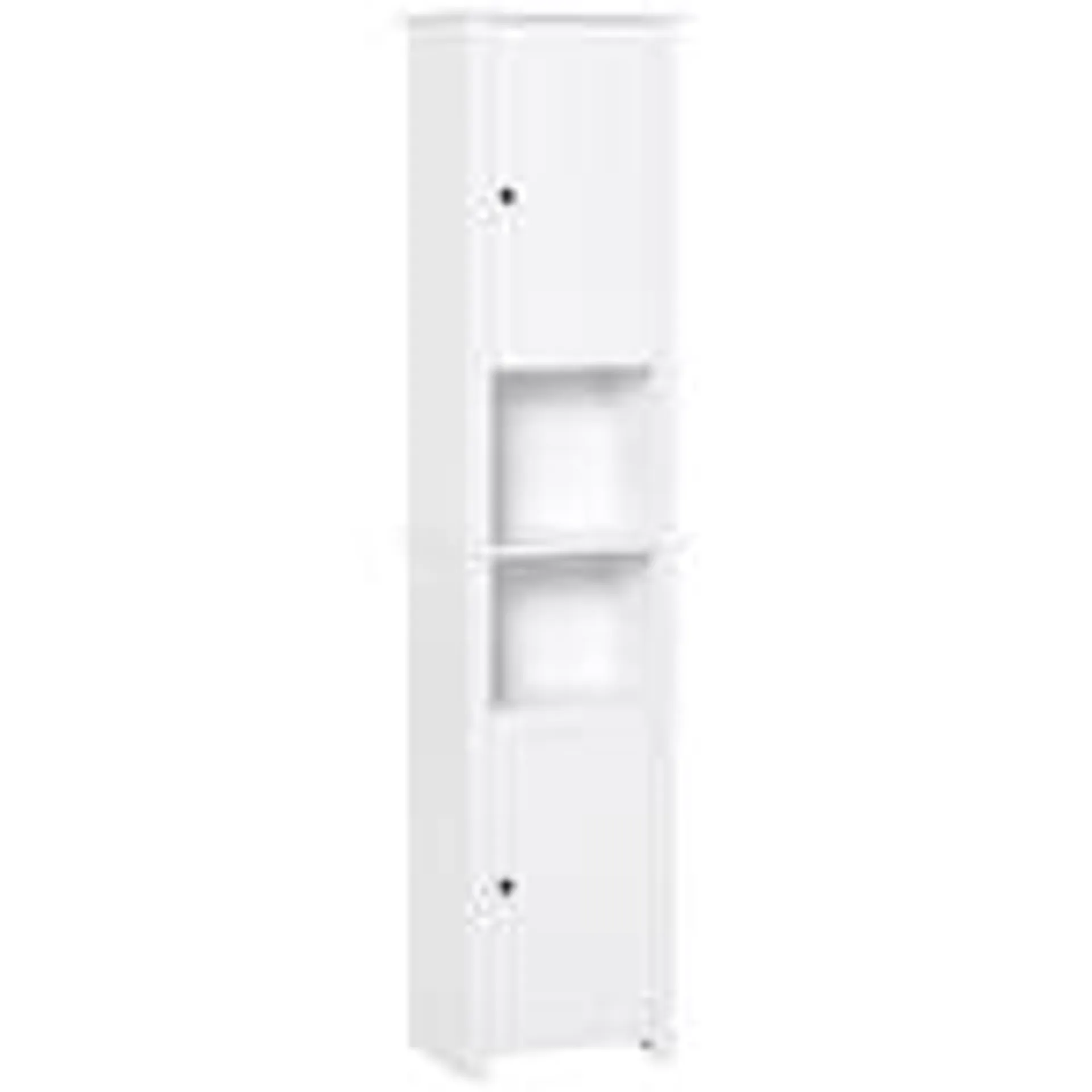 67-inch H Freestanding Bathroom Cabinet Linen Tower Storage Unit with Shelves in White