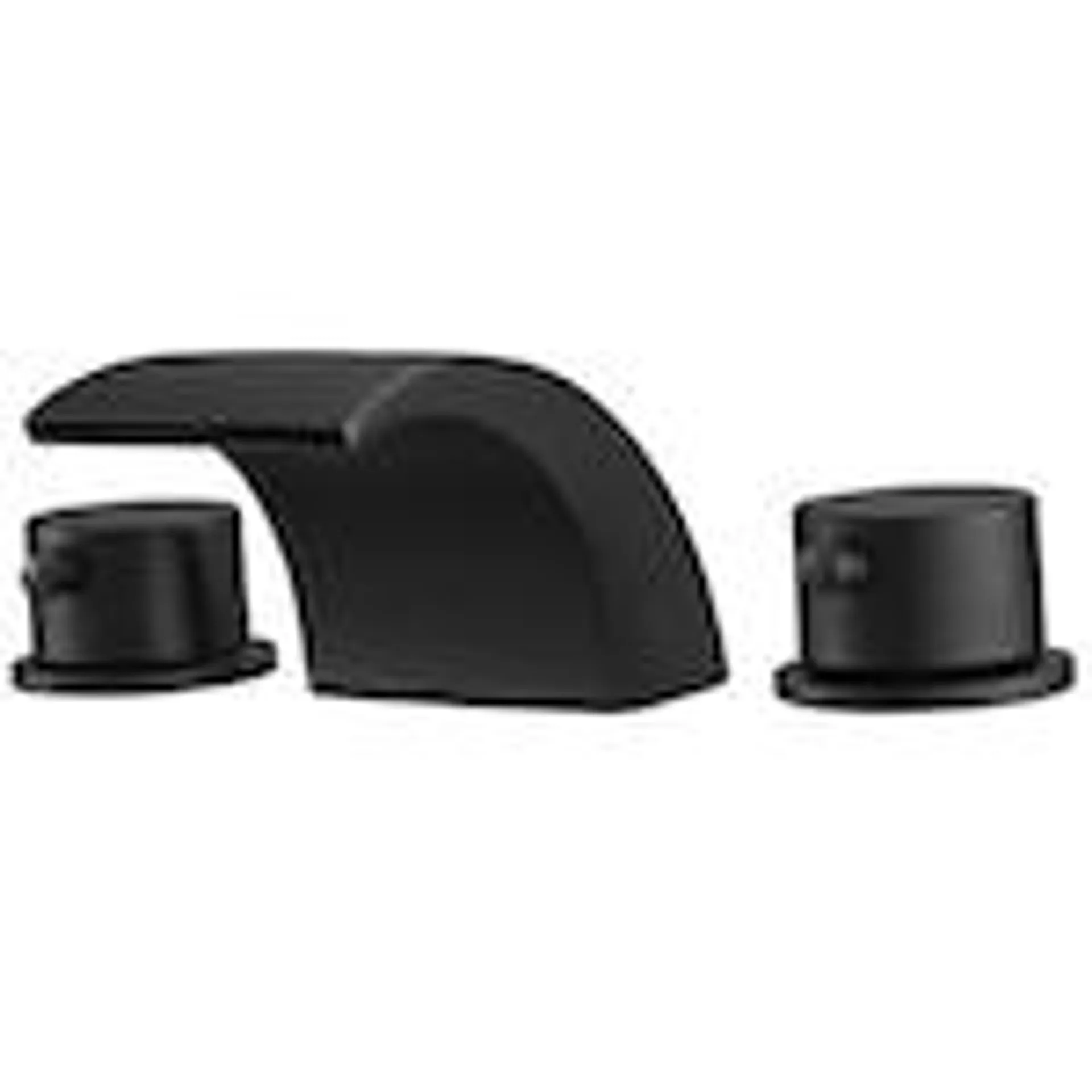 8 inch Widespread 2-Handle Bathroom Faucet with Led Light and Drain in Matte Black