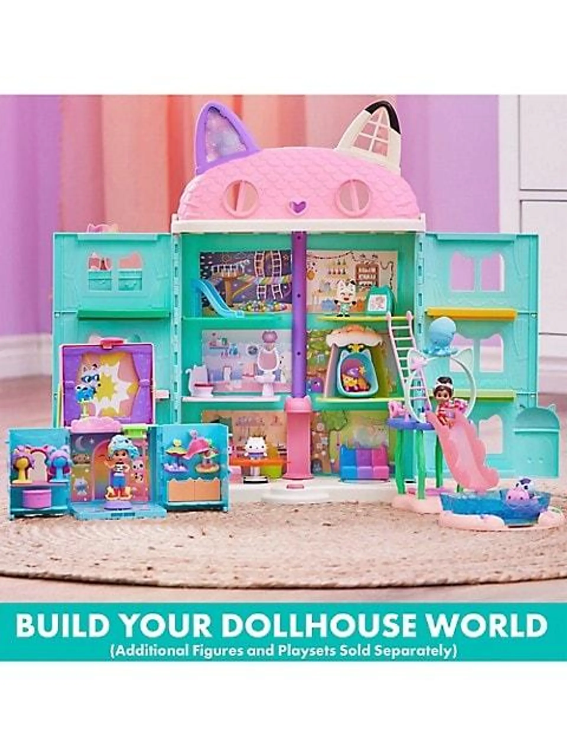 Gabby’s Dollhouse Purr-Ific Pool Playset With Gabby & Mercat Figures