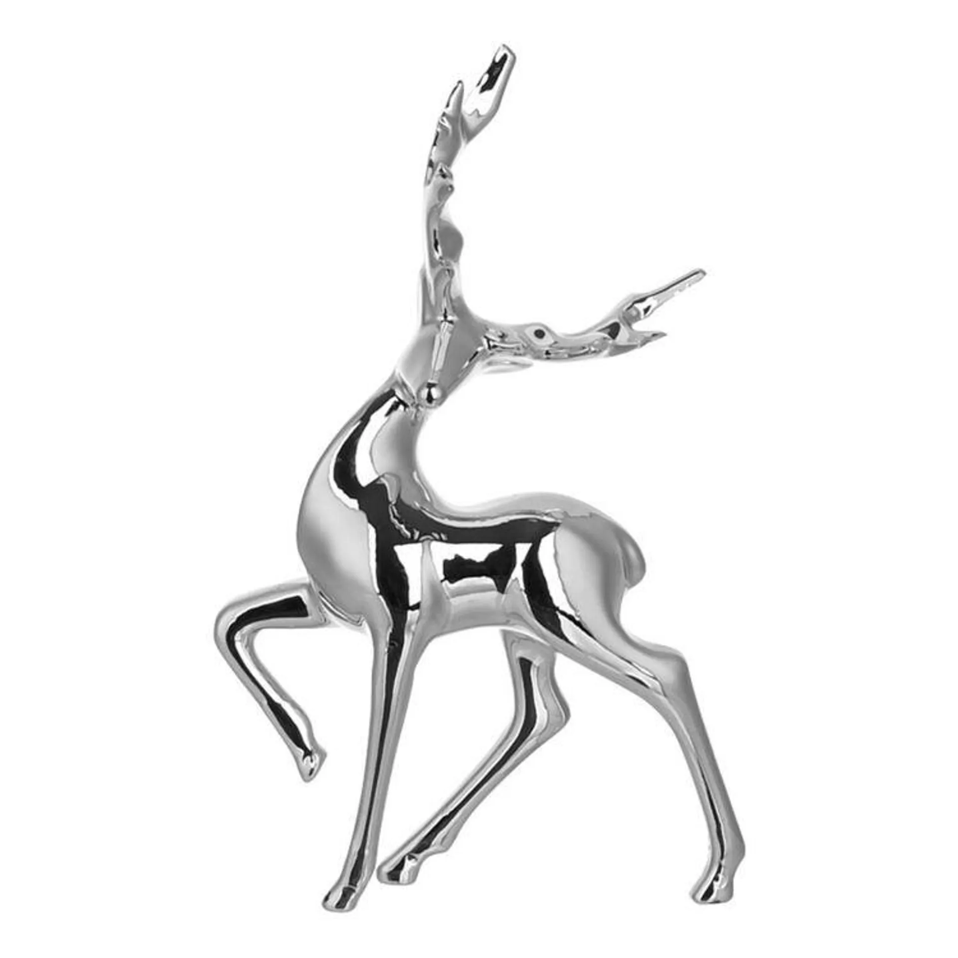 Jolly & Joy Christmas Small Reindeer Silver 13 x 5.5 x 20 cm