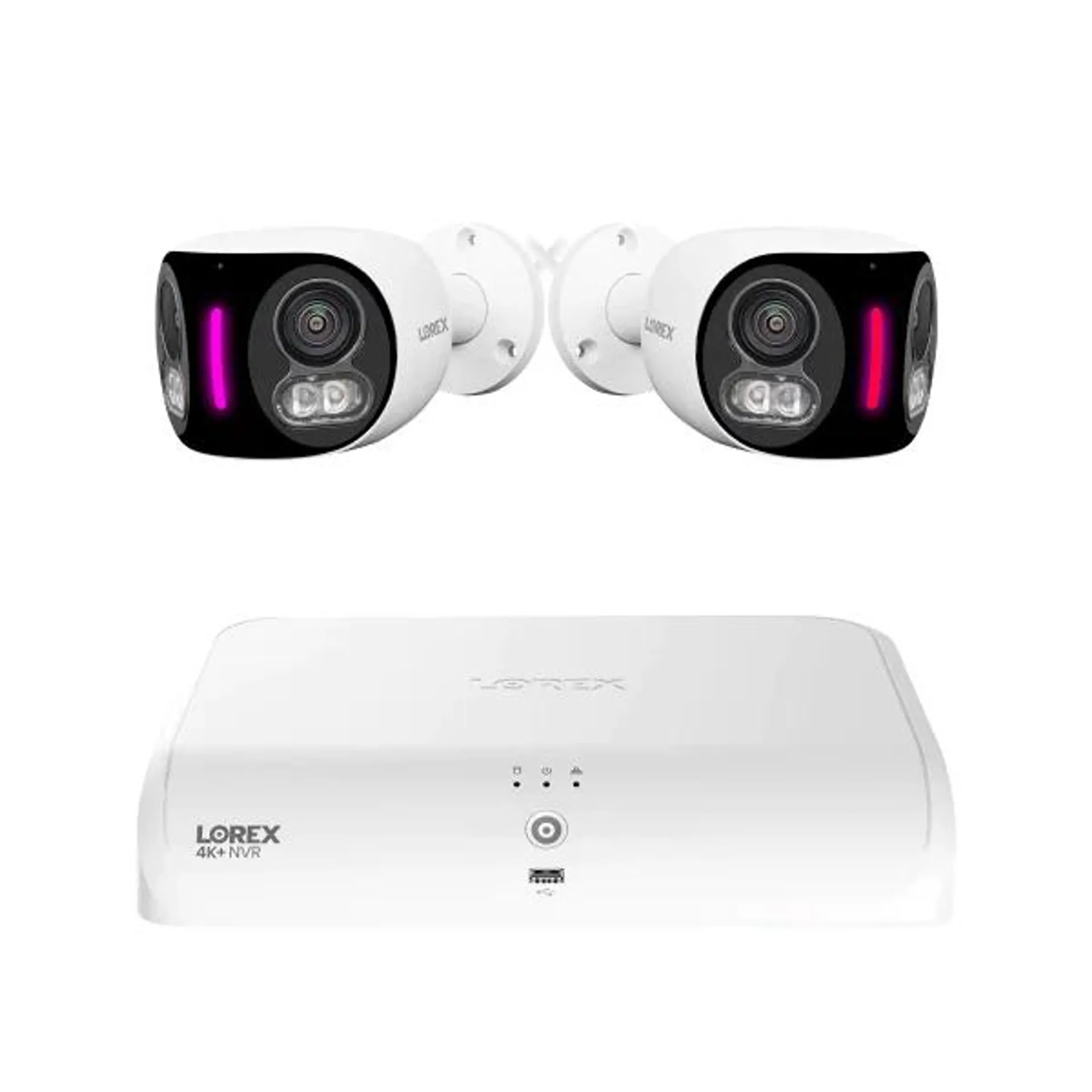 Lorex Fusion 4K+ 16-Channel 2TB NVR System with Two 180° Panoramic Cameras