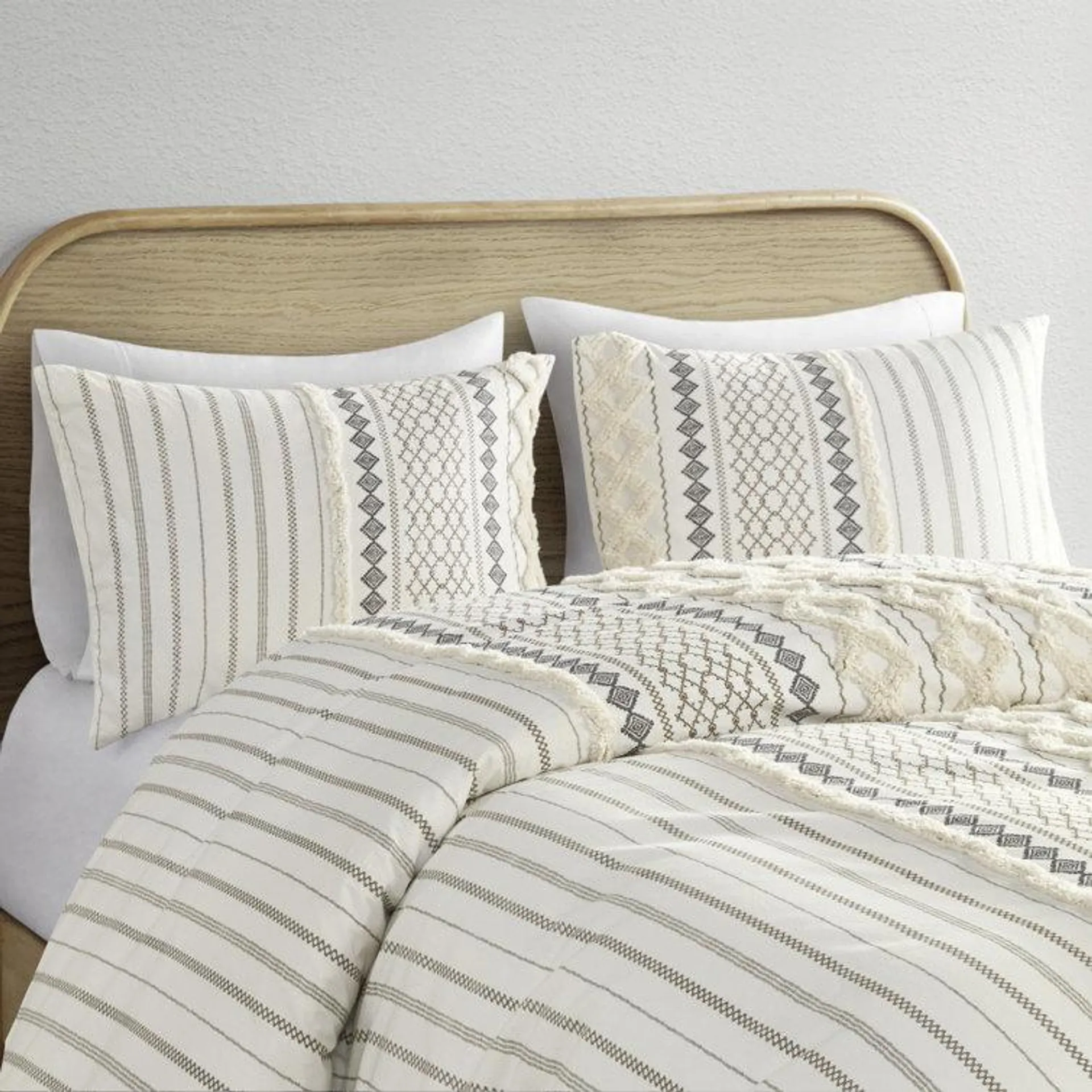 Admir Cotton Printed Comforter Set w/ Chenille