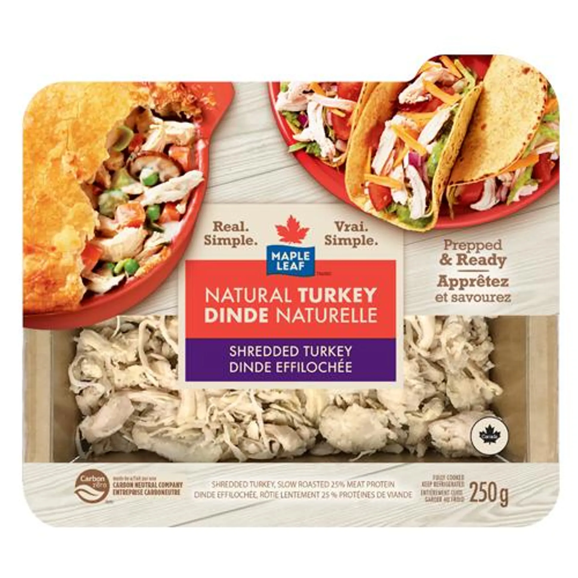 Maple Leaf Natural Selections Shredded Turkey 250g