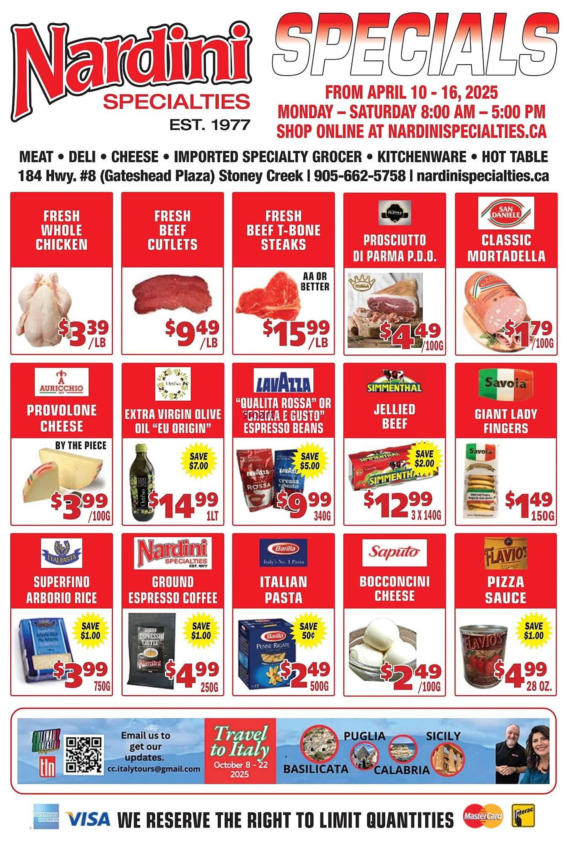 Nardini Specialties flyer - 1