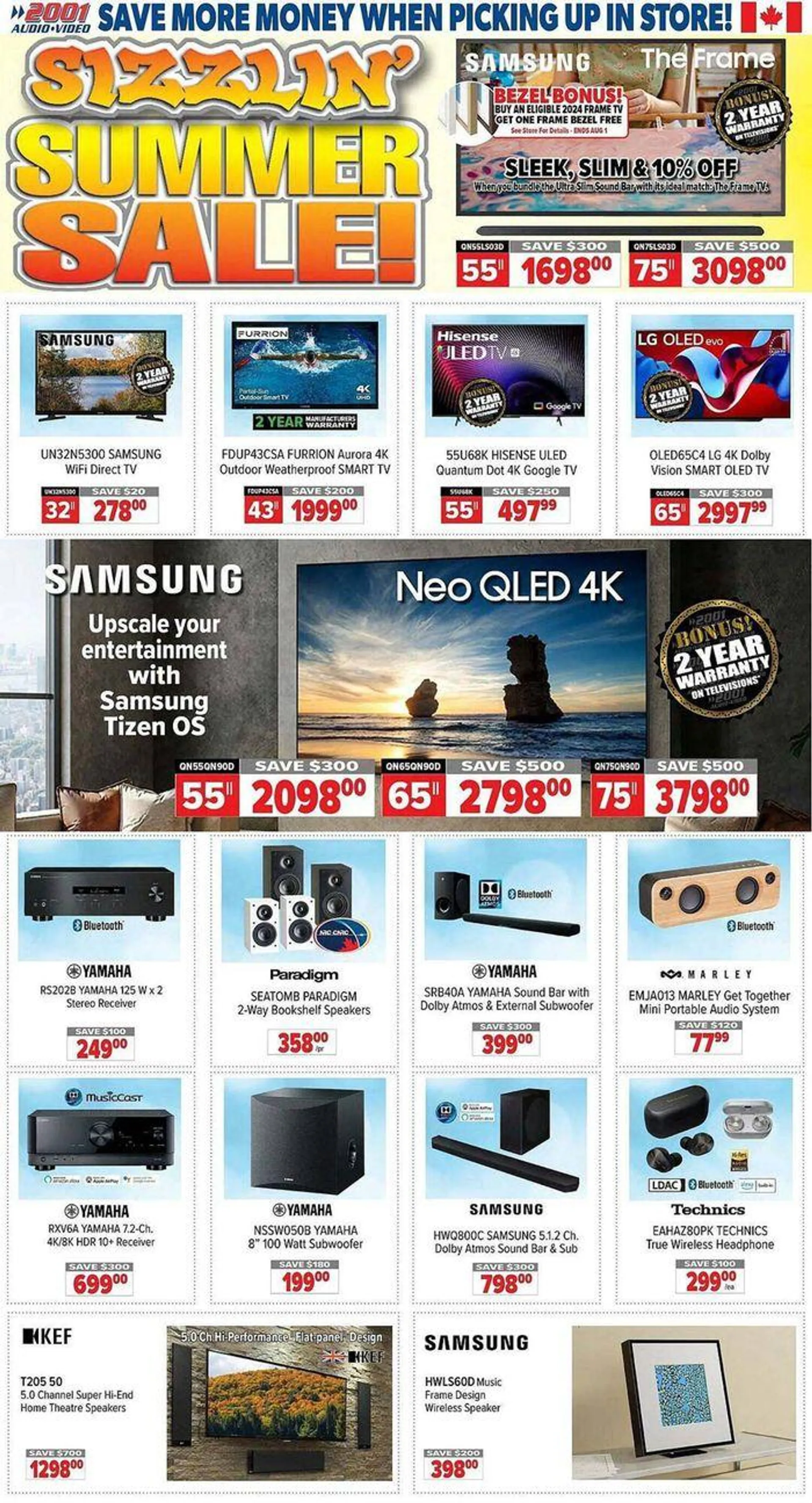 2001 Audio Video weekly flyer from July 19 to July 26 2024 - flyer page 1