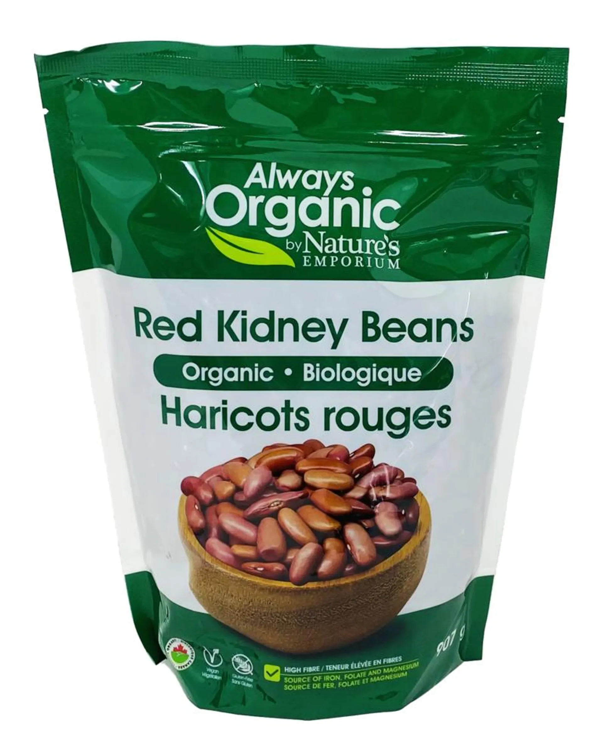 Always Organic Beans Red Kidney Org Bag 907g