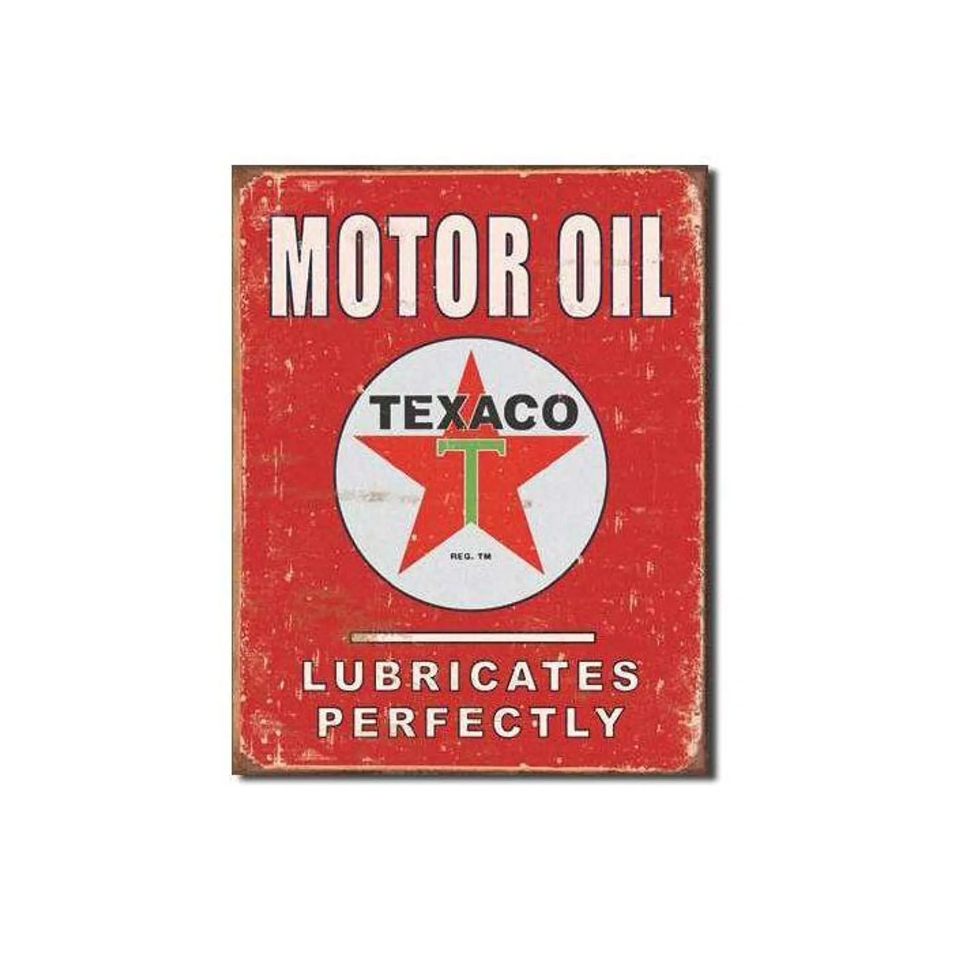 Texaco Motor Oil Tin Sign