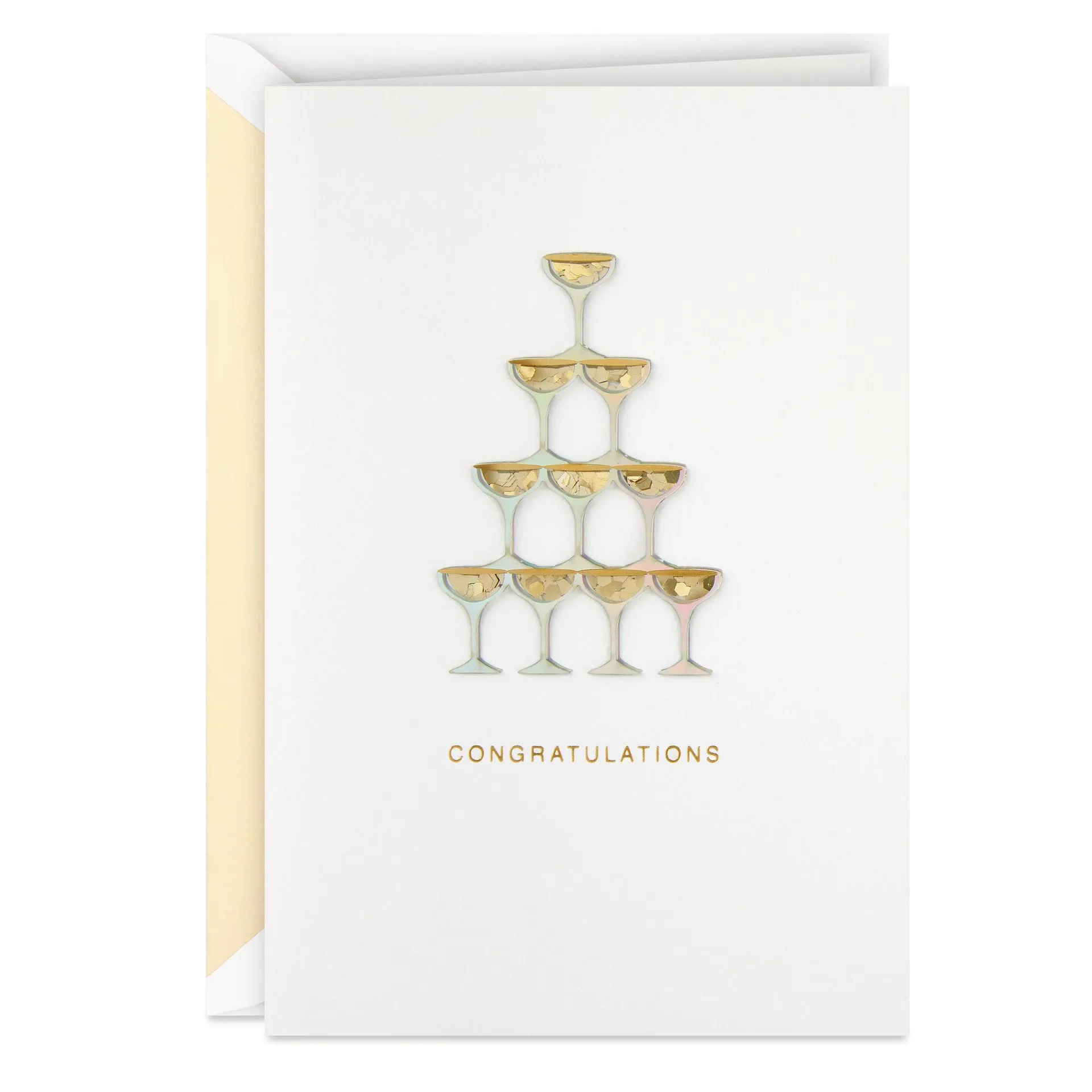 Hallmark Signature Wedding Card, Bridal Shower Card, Engagement Card (Champagne)