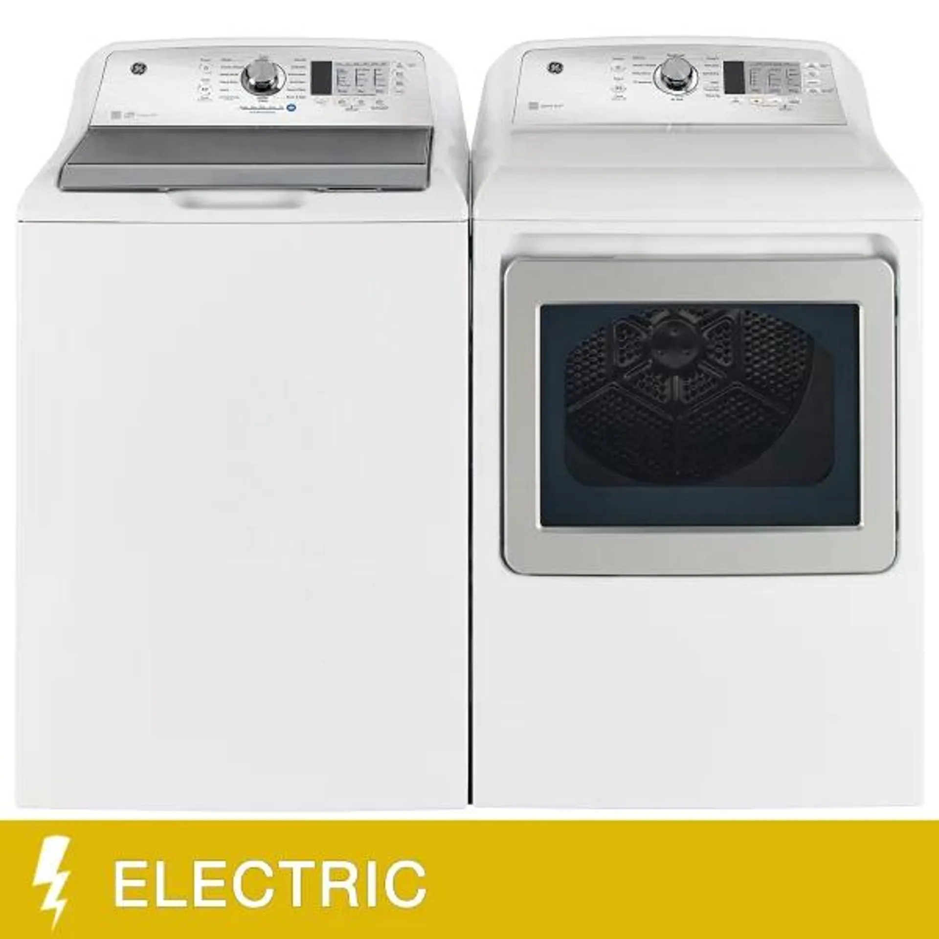 GE 27 in. White Top Load Electric Laundry Suite with 5.3 cu. ft. Washer and 7.4 cu. ft. Dryer with SaniFresh Cycle11